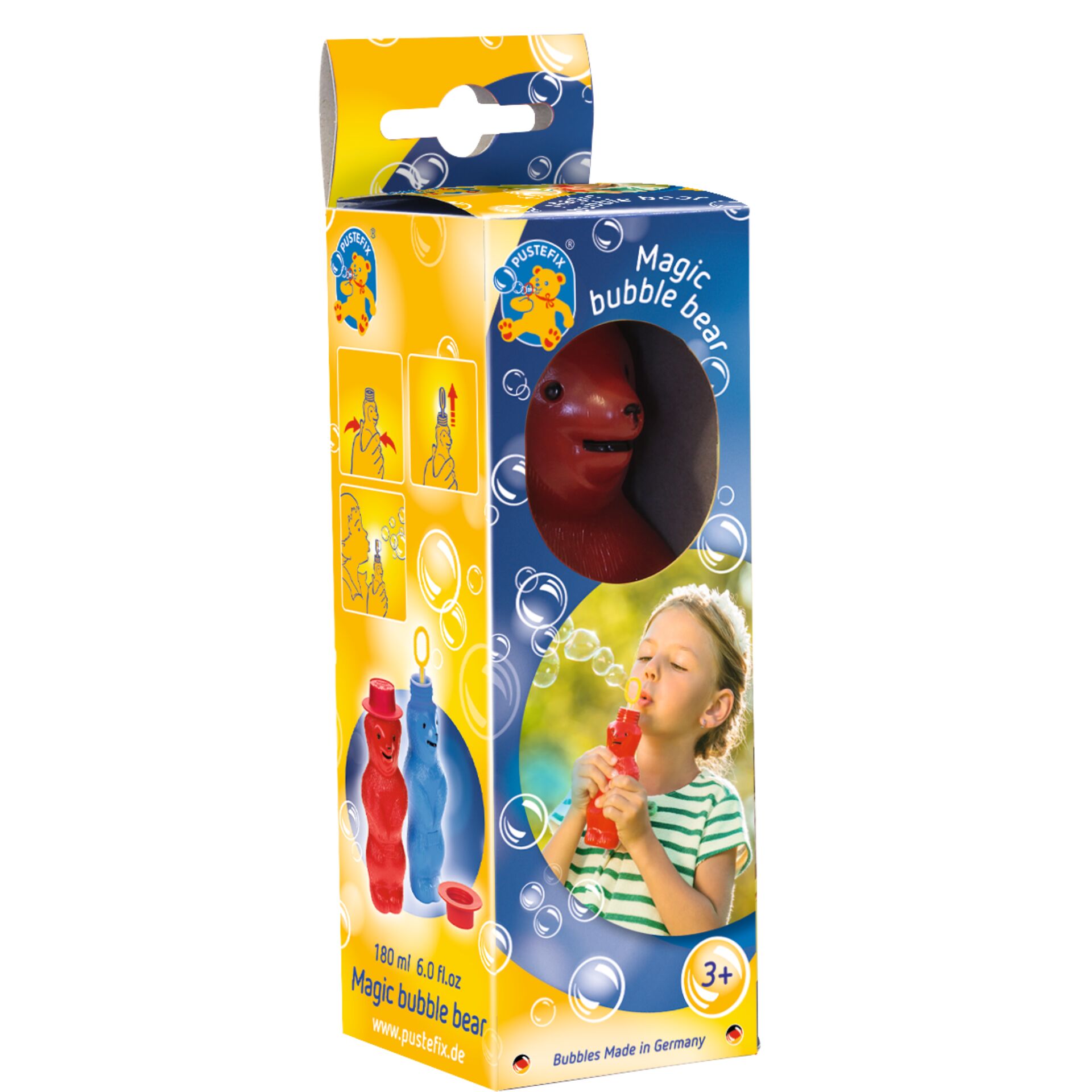 Blasenflasche, Blasenspielzeug, Magische Blasen, Bär Figur, Kinder Spielzeug