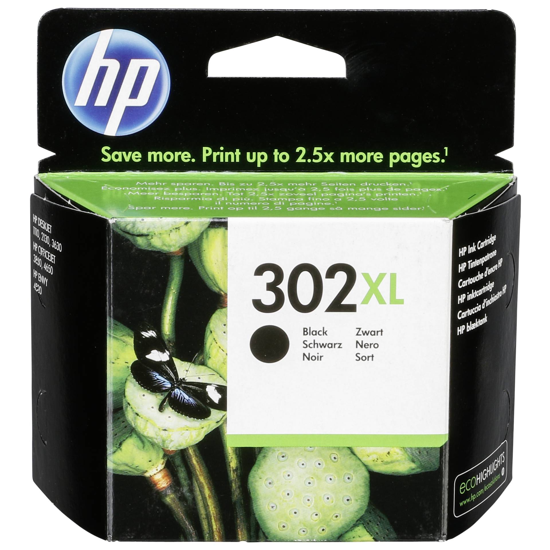 HP F6U68AE Tintenpatrone  schwarz No. 302 XL