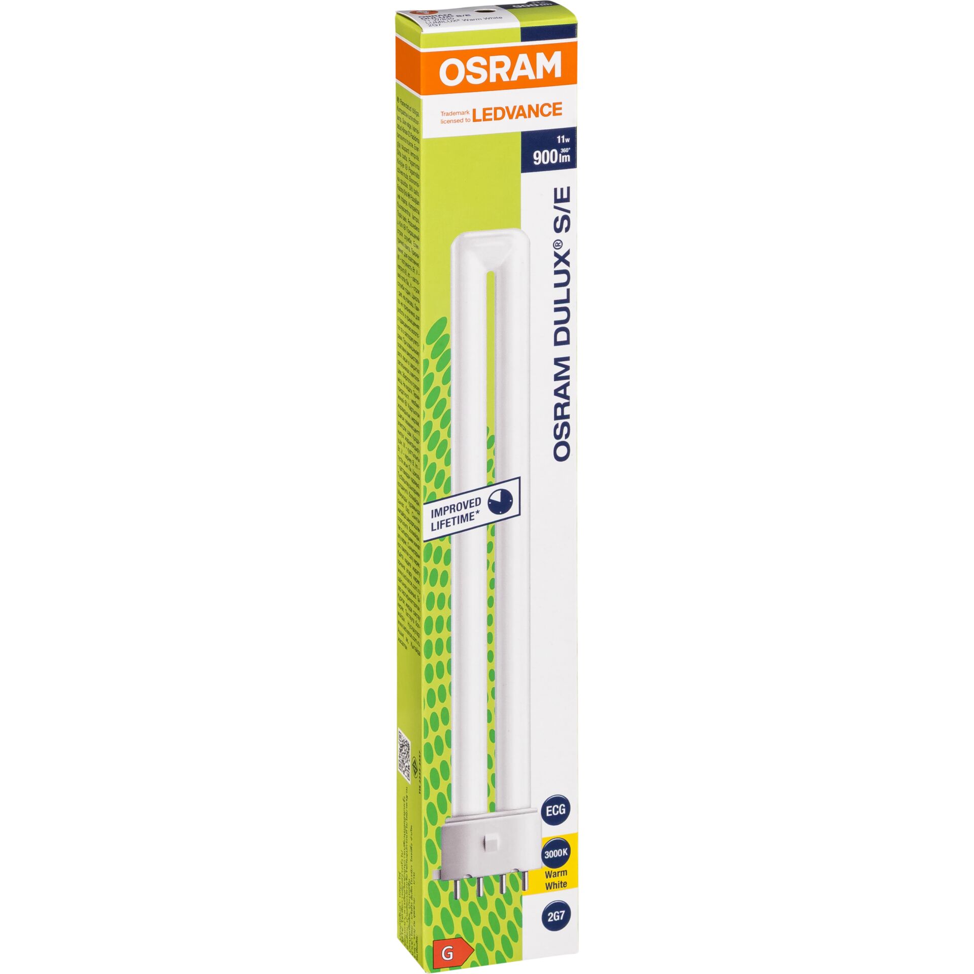 LED-Lampe, Leuchtstoffröhre, Dulux S/E, Weißes Licht, 2G7 Sockel