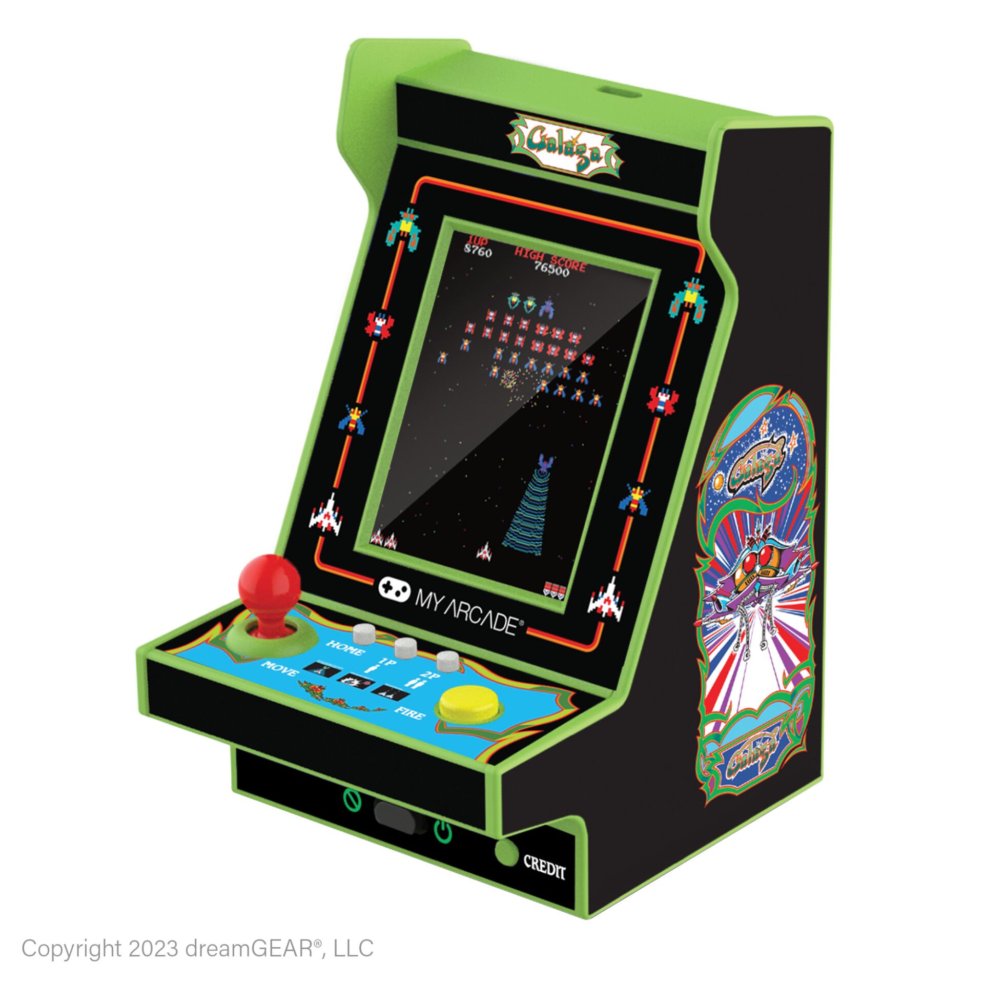 Arcade-Kabinett, Mini-Arcade, Heim-Arkade, Grünes Gehäuse, Bildschirm
