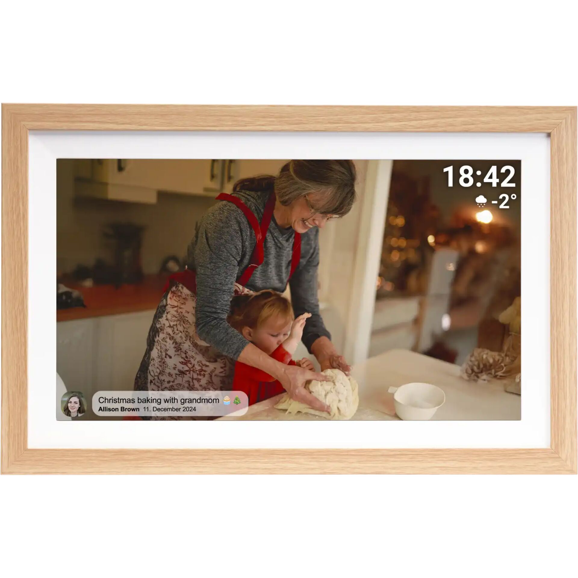 Rahmenbild, Foto mit Mutter, Backen, Küche, Weihnachten