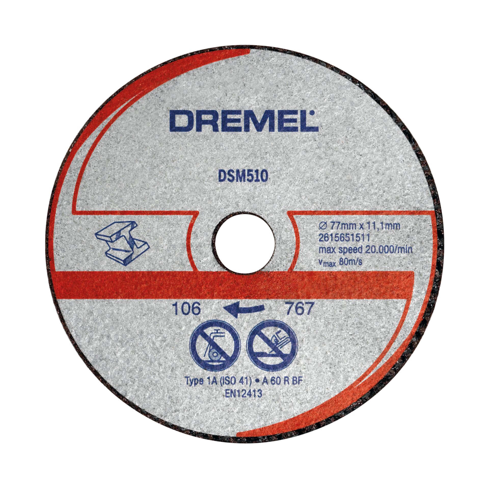 Dremel, Schleifscheibe, DSM510, Trennscheibe, Körnung 77mm