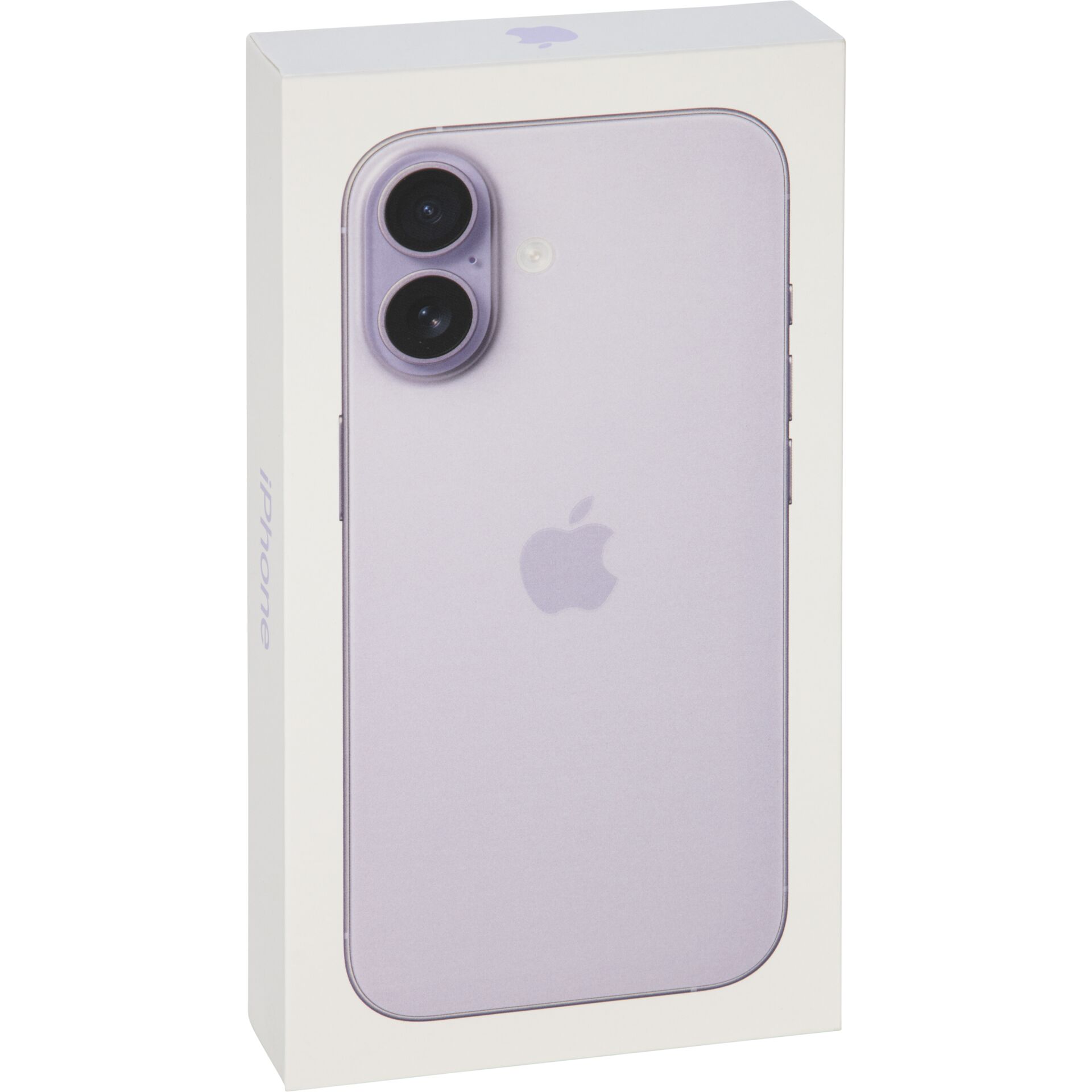 smartphone, iPhone, dual camera, lilac, box