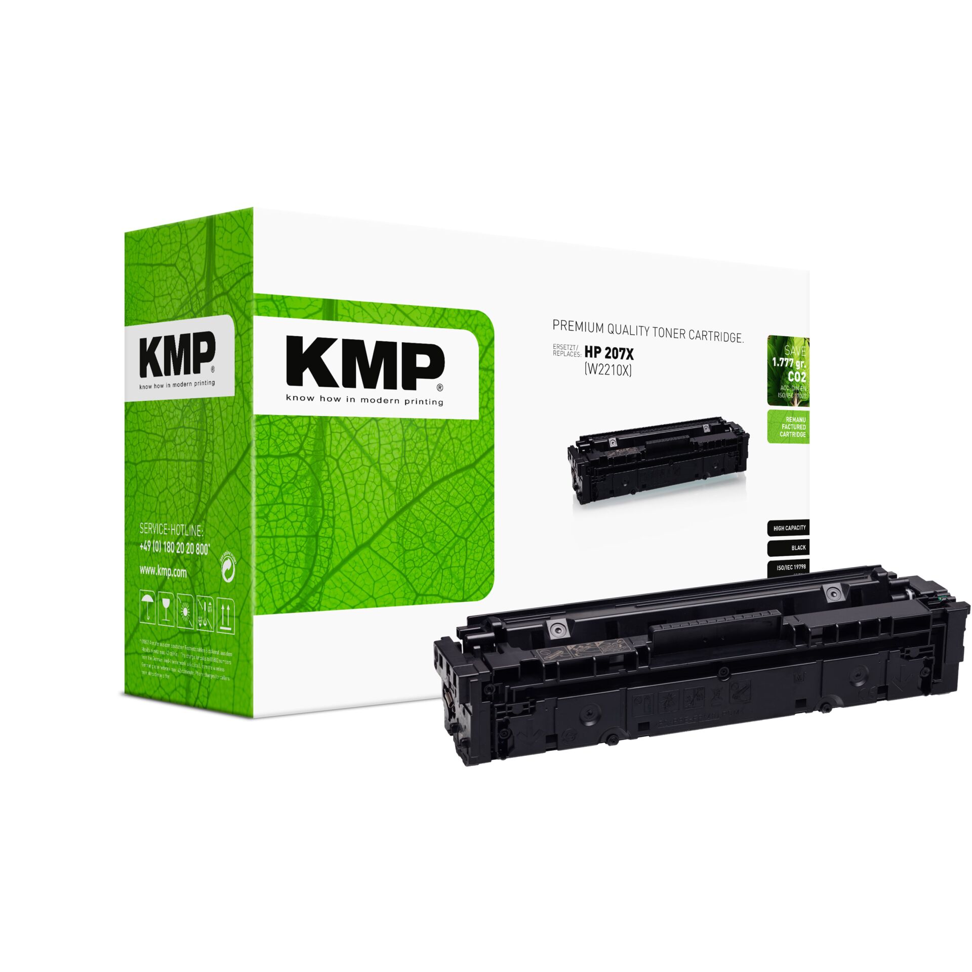 Tonerpatrone, HP 207X, KMP, Schwarz, Laserdrucker kompatibel