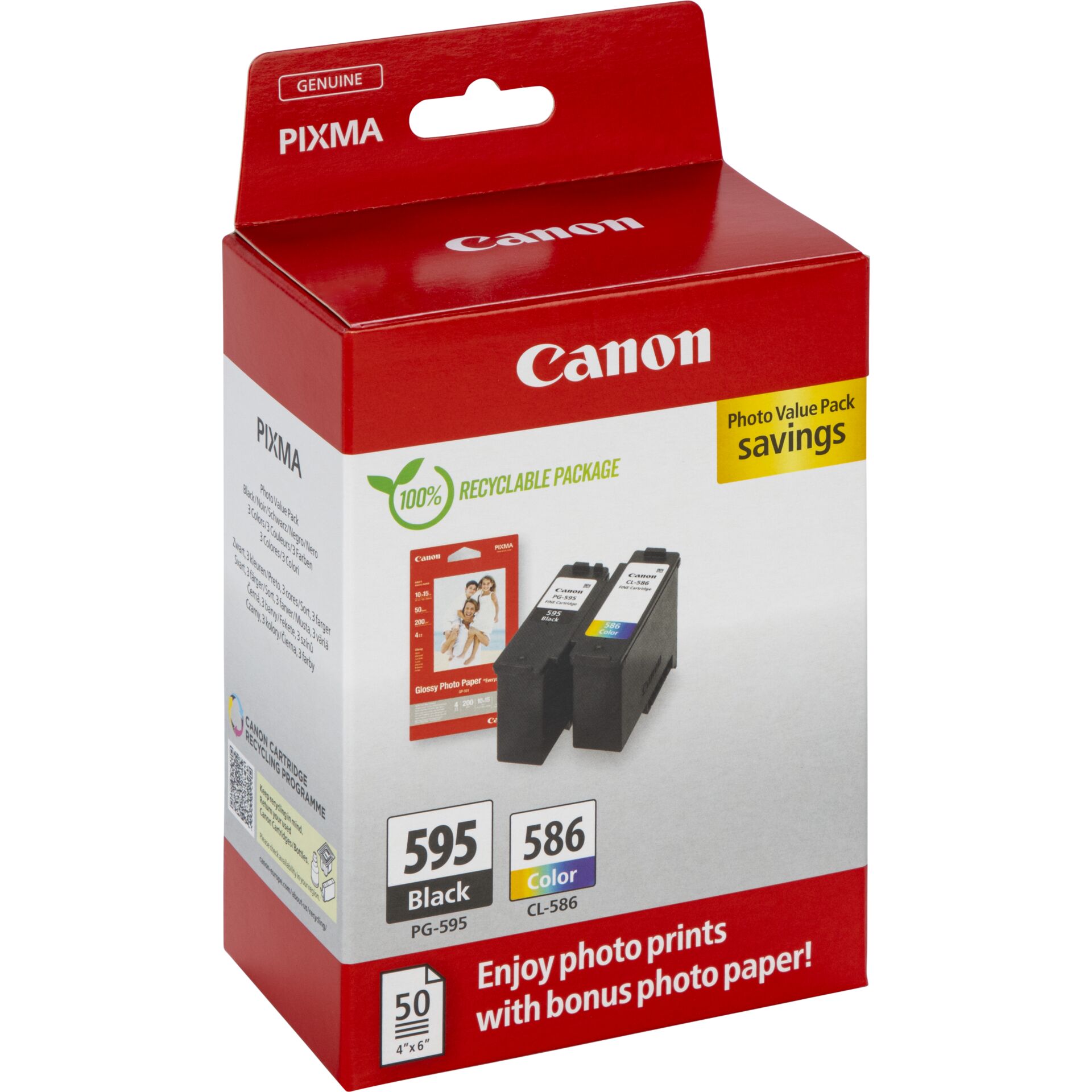 printer ink, Kassette, Canon, Fotopapier, Verpackung