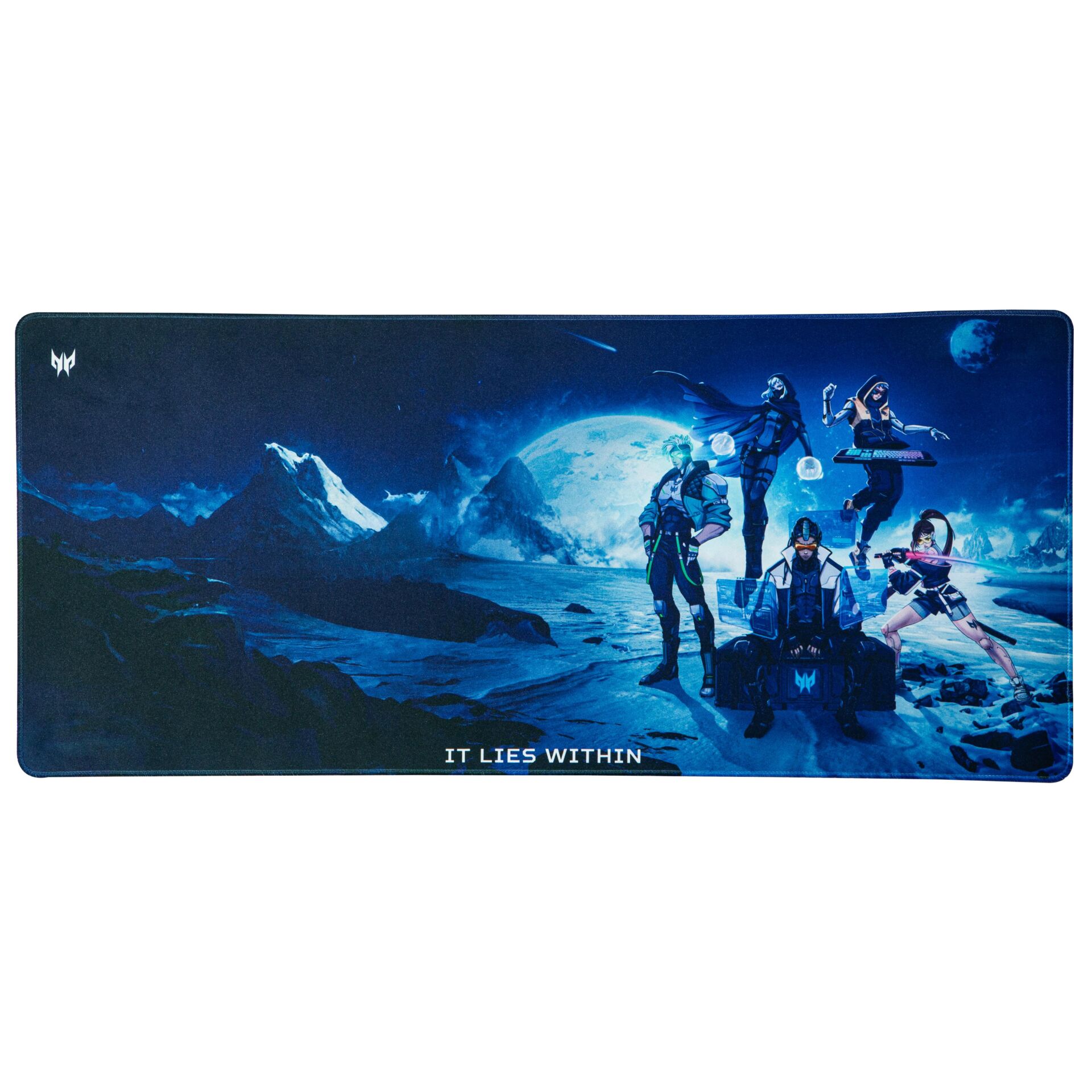 Schreibtischunterlage, Gaming-Matte, Blau, Leuchten, it lies within
