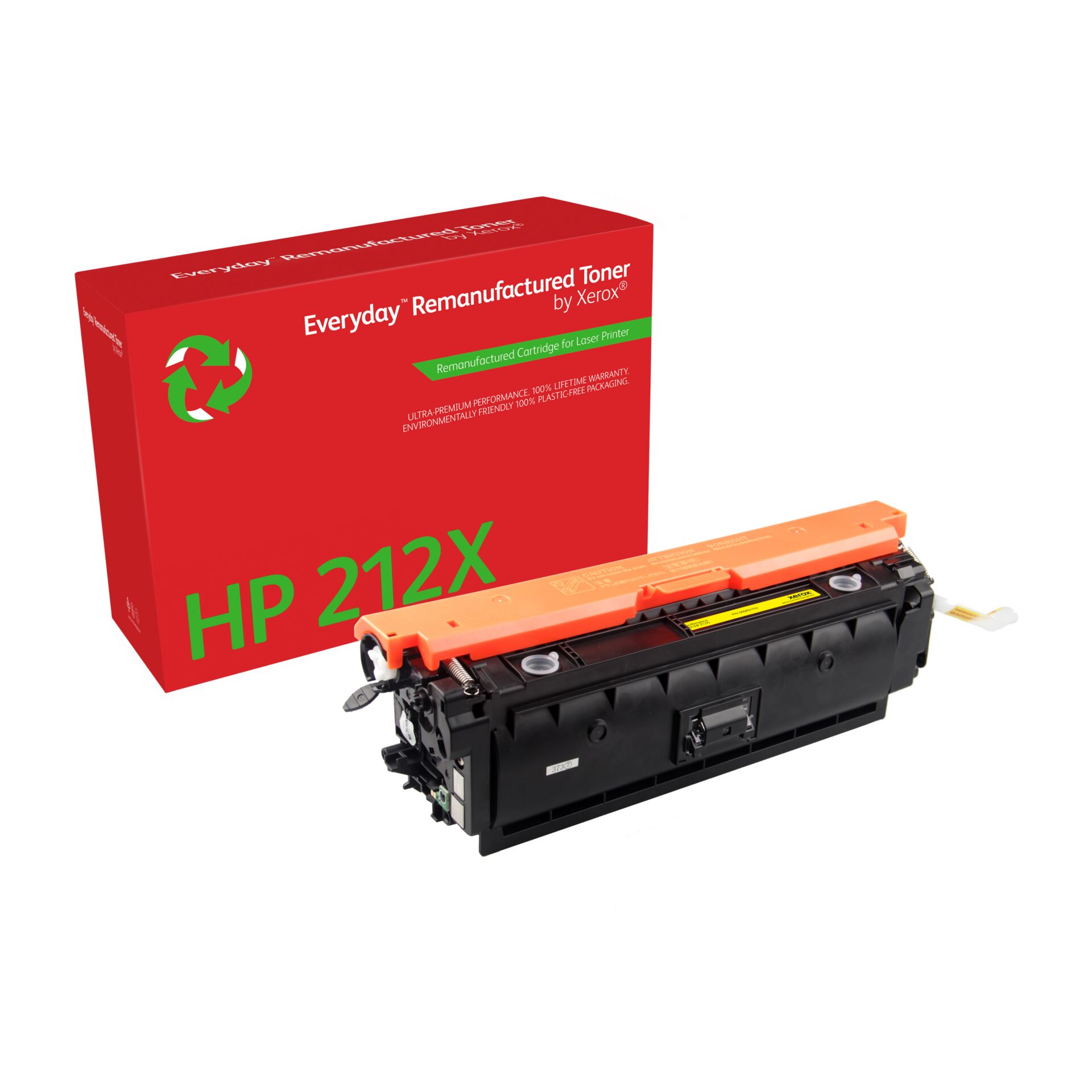 Tonerpatrone,  HP 212X,  wiederaufbereitet,  Laserdrucker,  orangefarbig