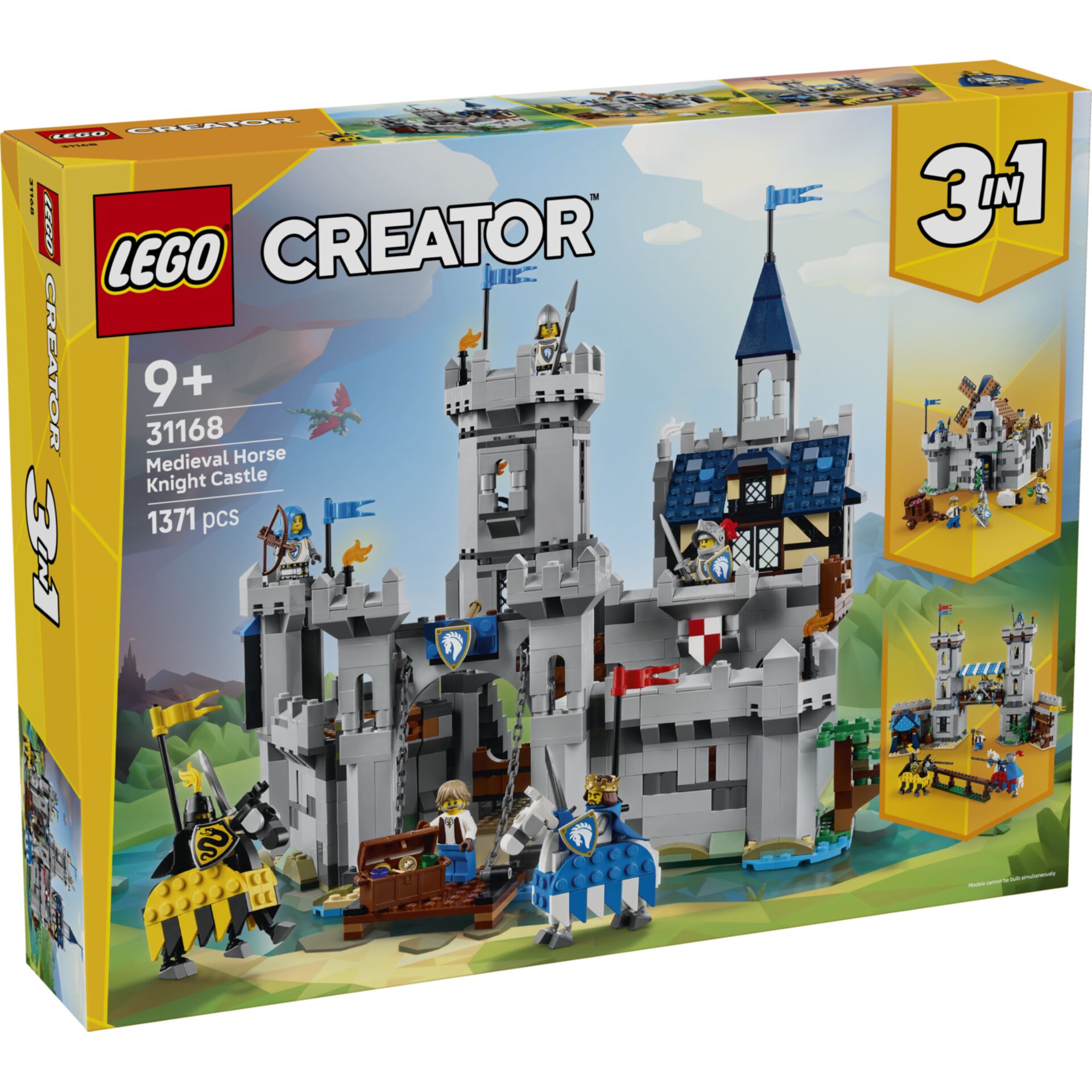 Baukasten, Lego, Mittelalter Schloss, Kastell, 3-in-1 Abenteuer