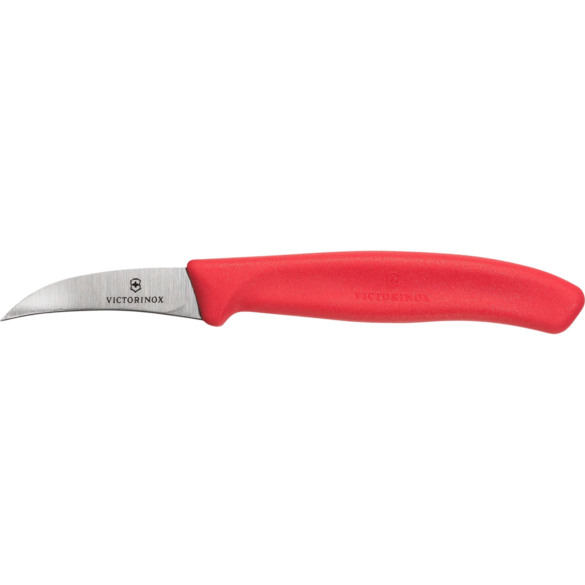 kitchen knife, utility knife, curved blade, rote Griff, Victorinox
