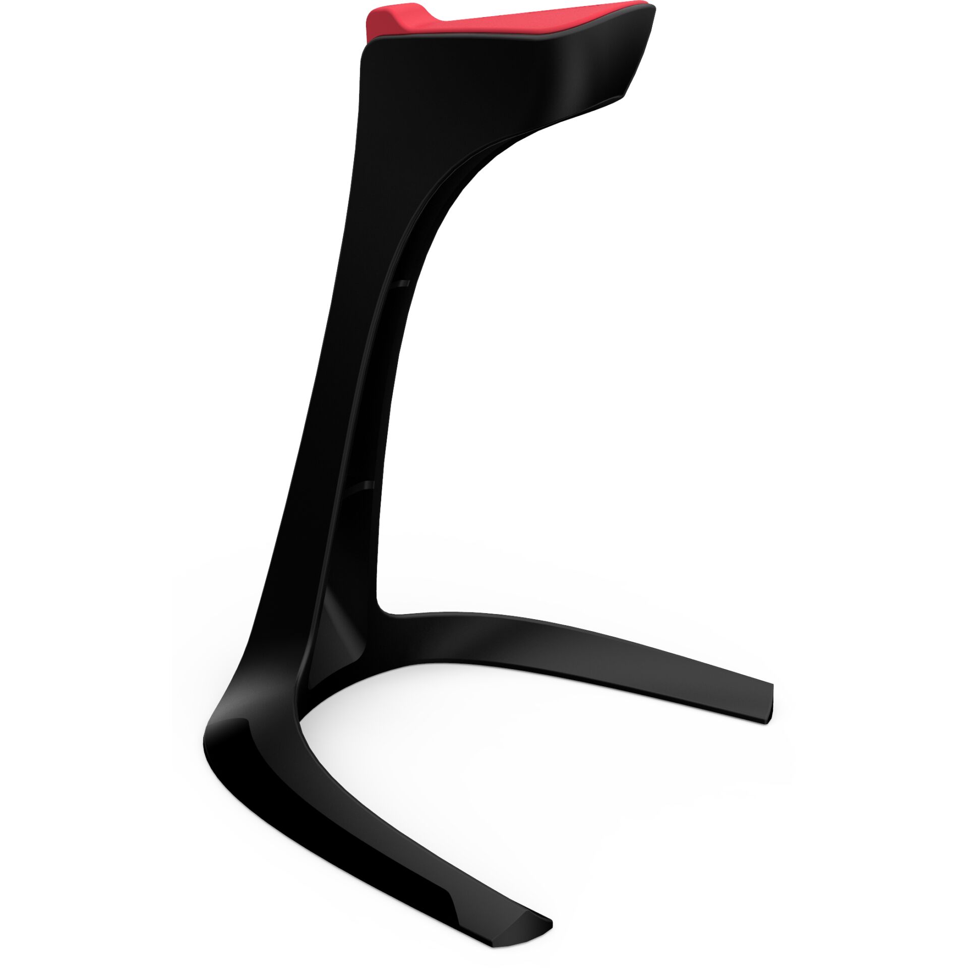 stuhl, barhocker, schwarz, rot, metall