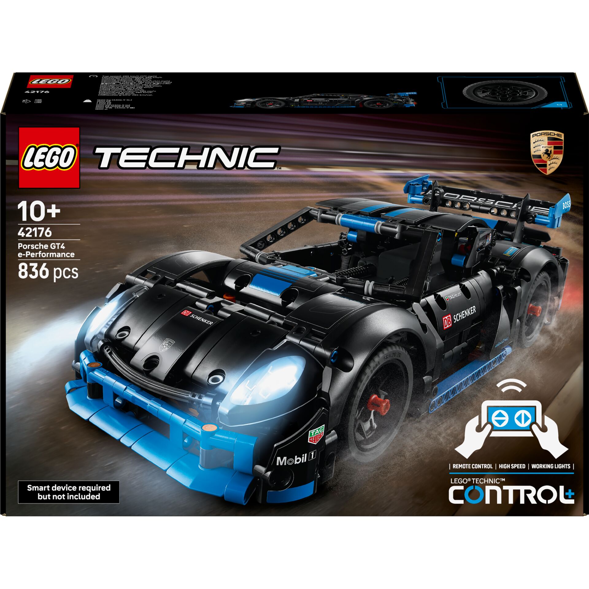 Lego Technic, Porsche GT4, e-Performance, 836 pcs, Model car