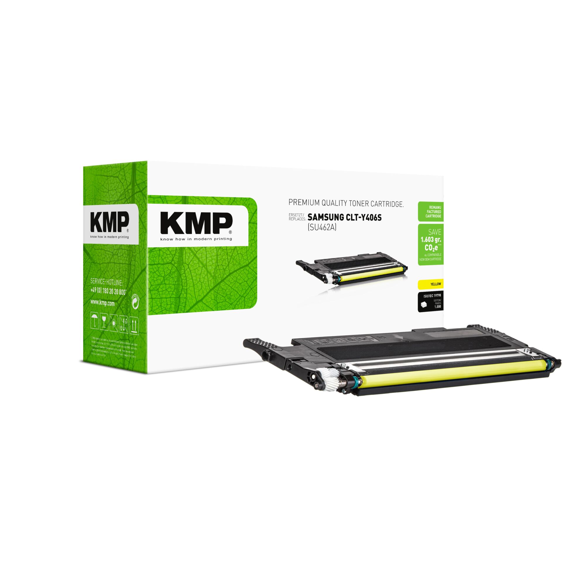 Computerausrüstung, Elektronik, Hardware, Adapter, Werbung, Tonerpatrone, Gelb Toner, KMP, Druckerzubehör, SU462A