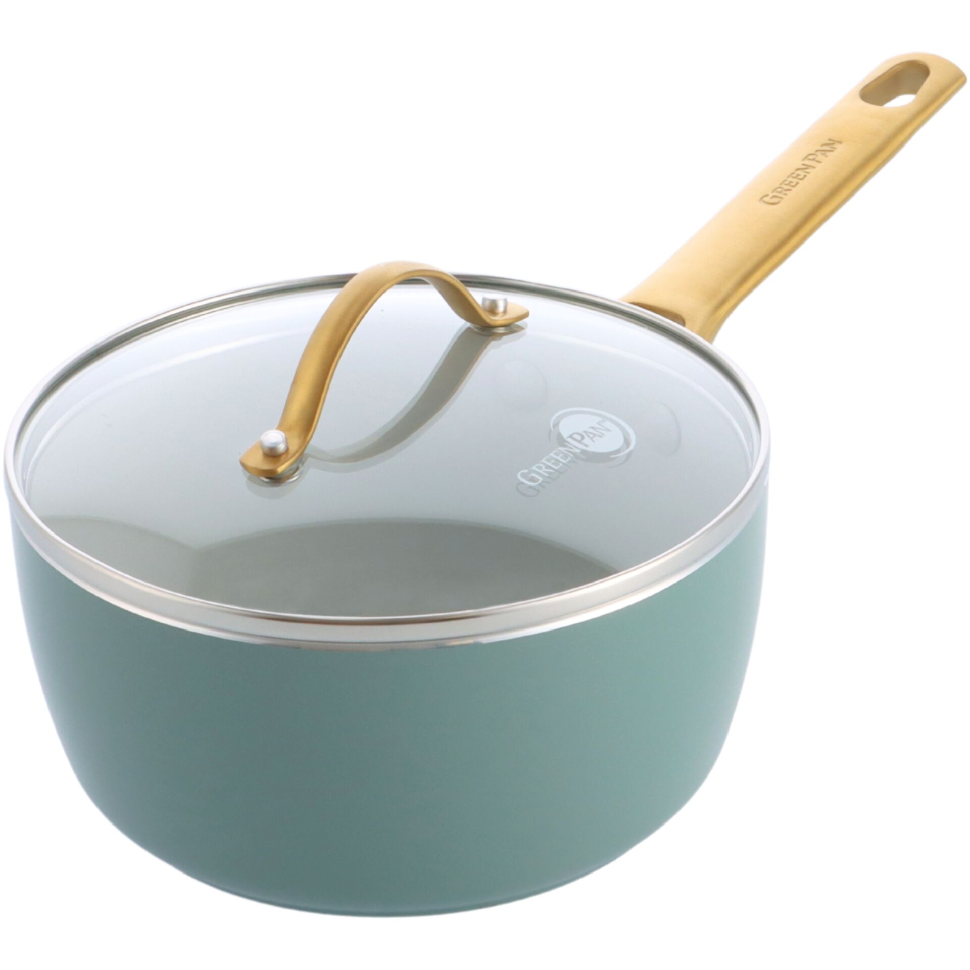 Kochtopf, Tiegel?, Emailliert?, Grün, Glasdeckel
