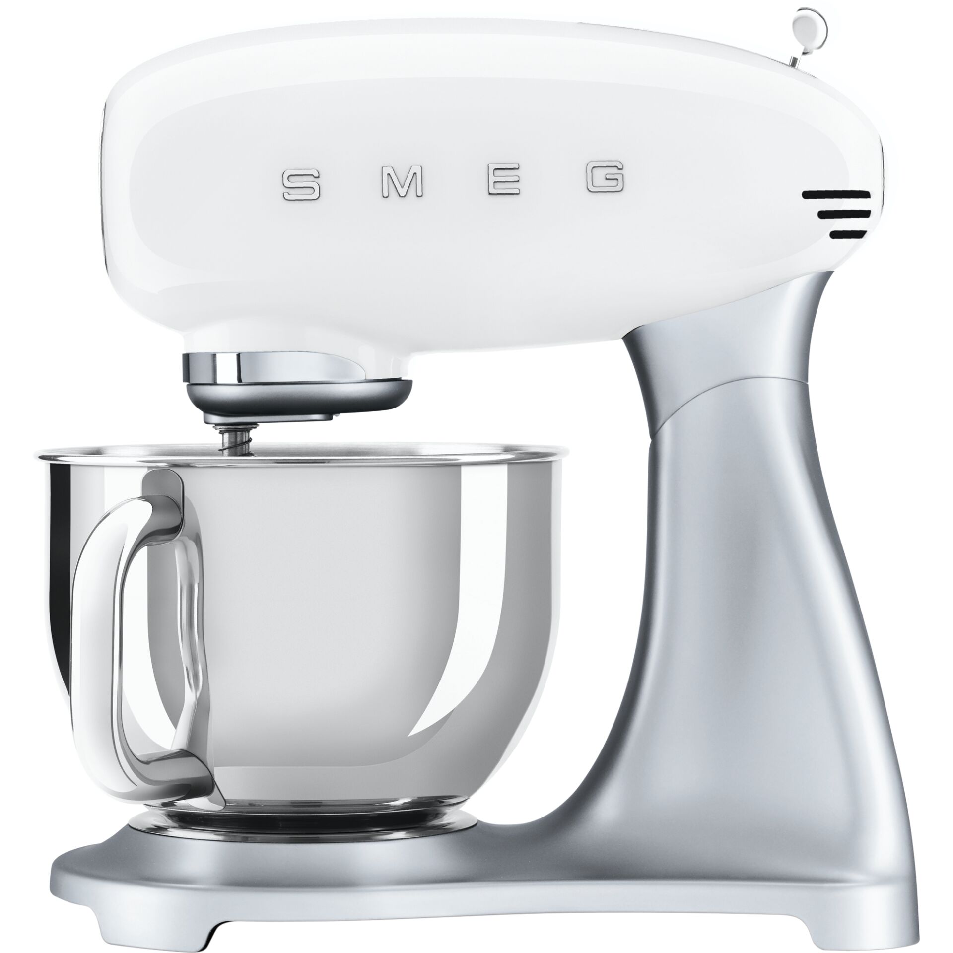 Standmixer, Küchenmaschine, Metall, Glasbehälter, Weiß