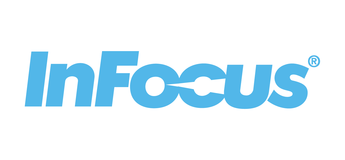 Infocus logo, Markenlogo, blauer Text, Grafik, Marketing Logo