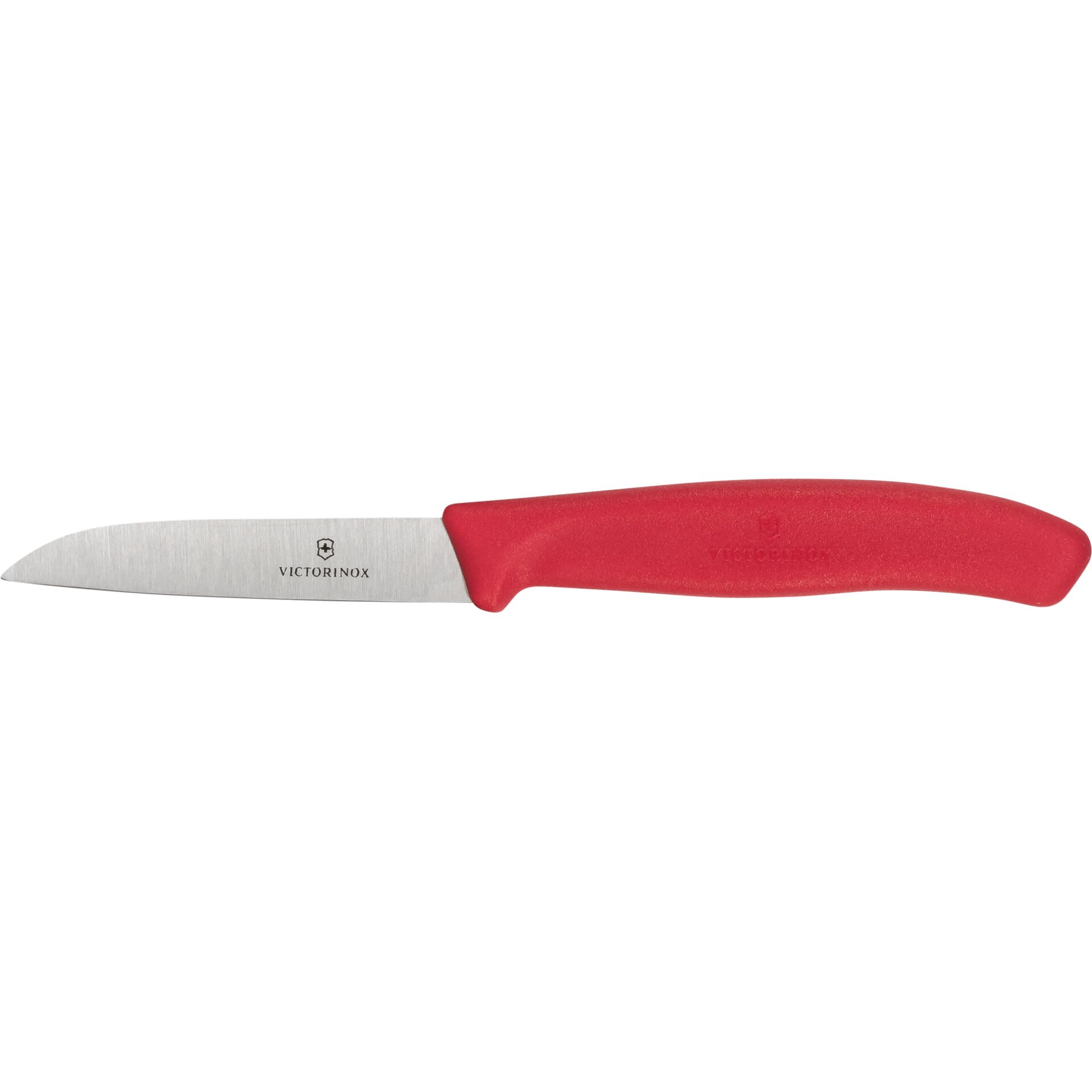 Küchenmesser, Victorinox, Stahlklinge, roter Griff, Allzweckmesser