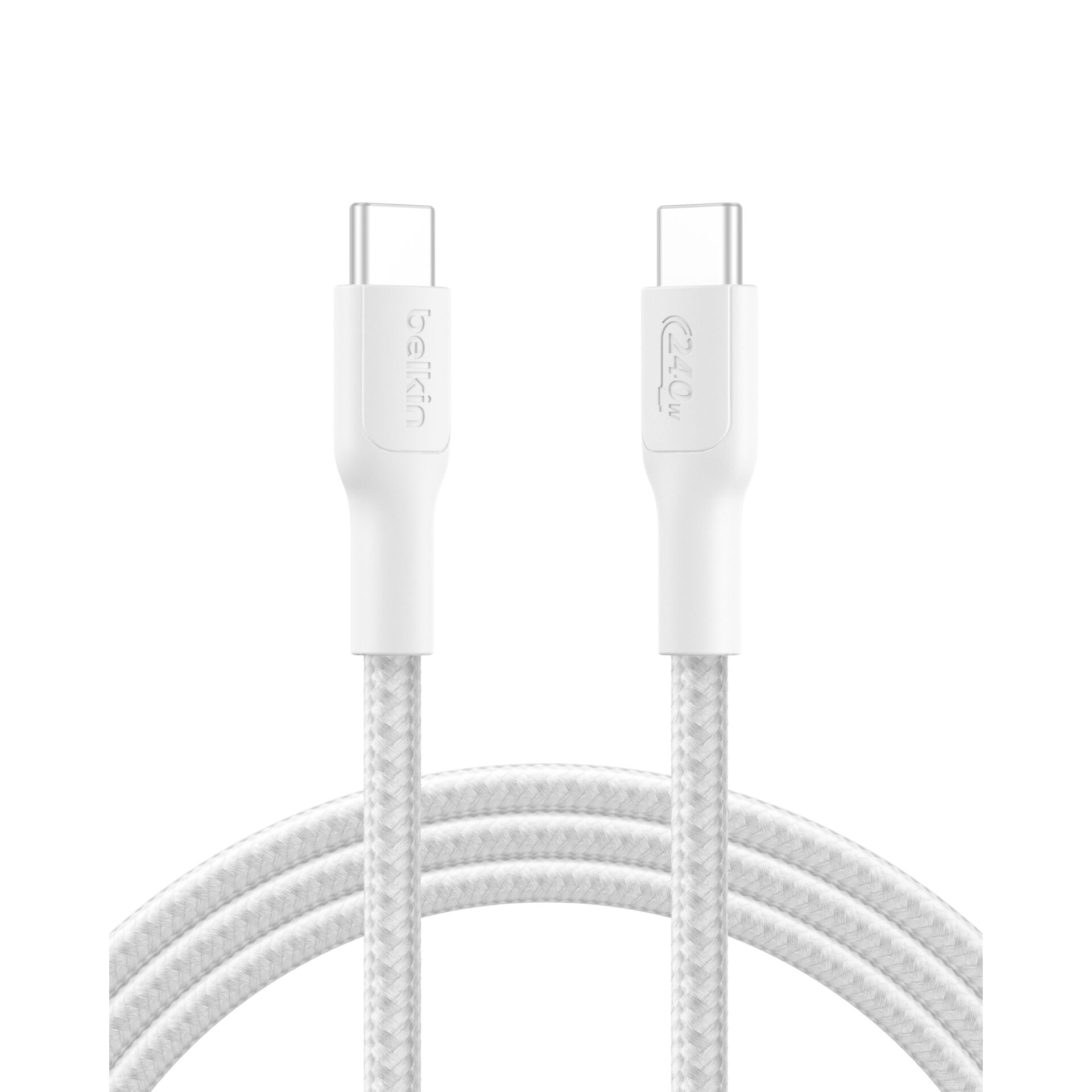 USB-C, Kabel, 2m, geflechtet, weiß