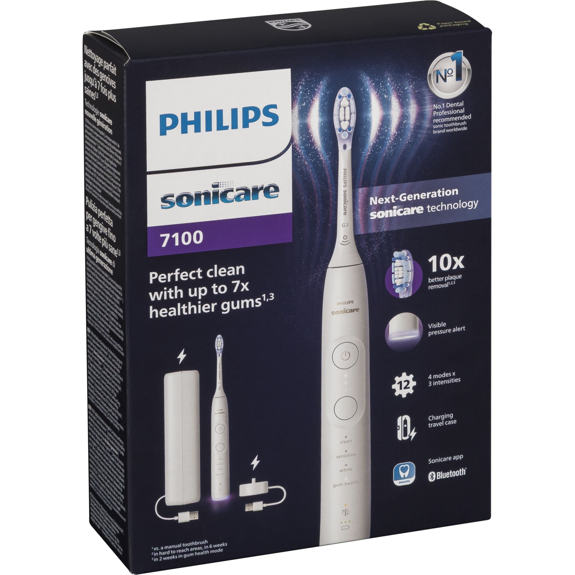 elektrische-zahnbuerste, sonicare, 7100, ladestation, bluetooth