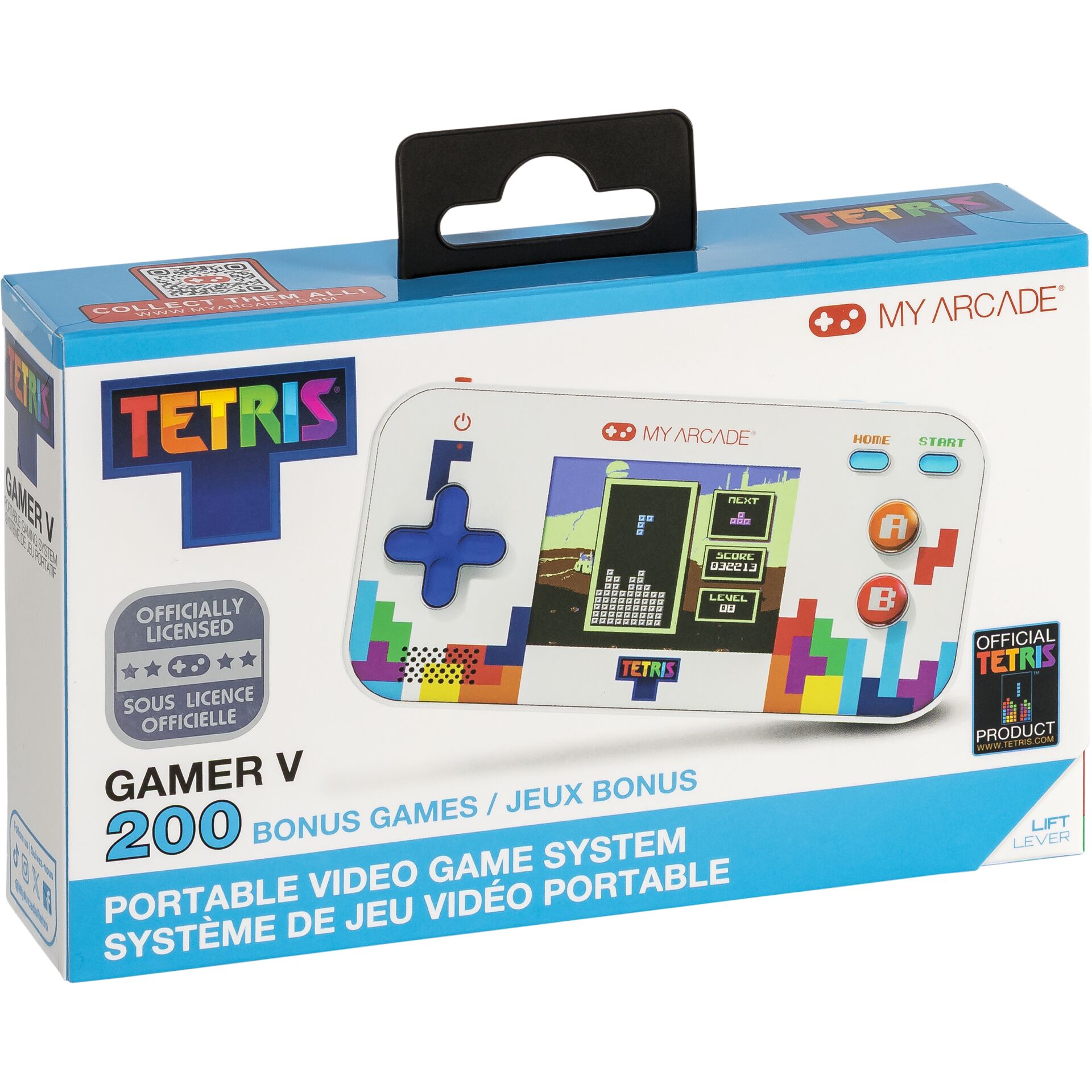 Gamer V, Portablespielekonsole, Tetris, 200 Spiele, Bildschirmsteuerung