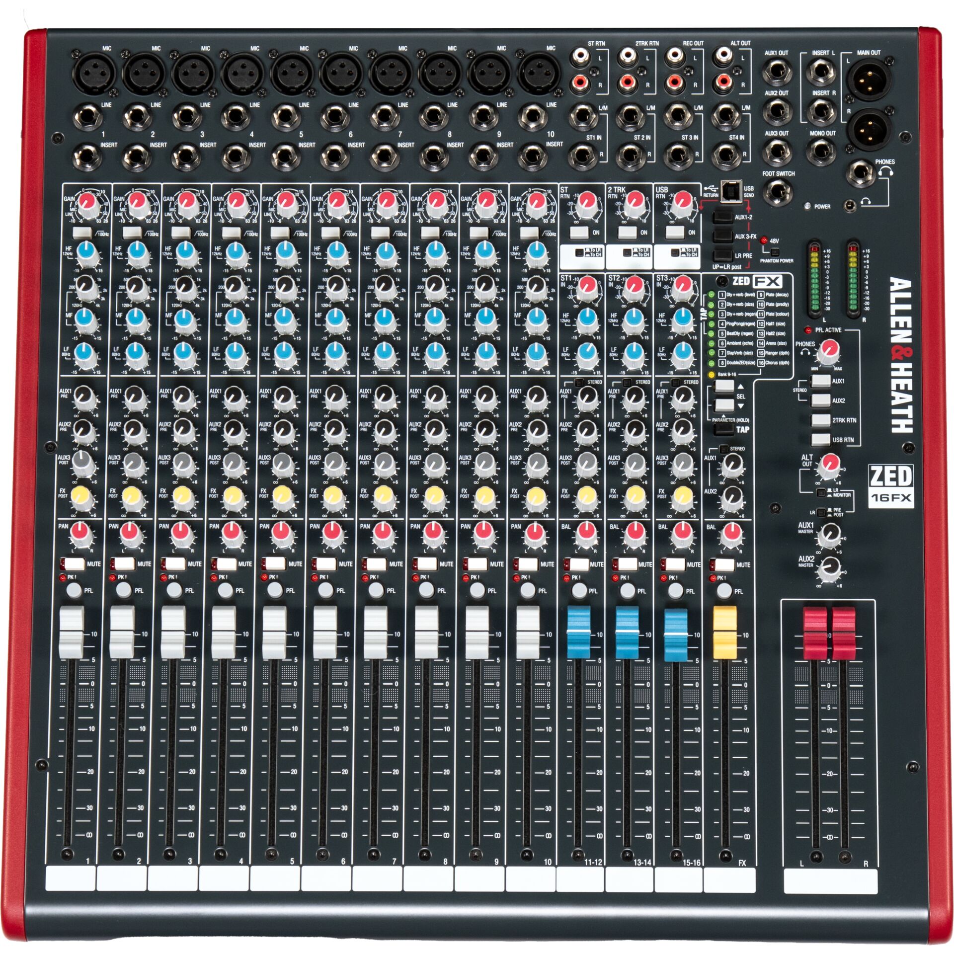 mixer, audio, Bühne, 8-Kanal, LED-Meter