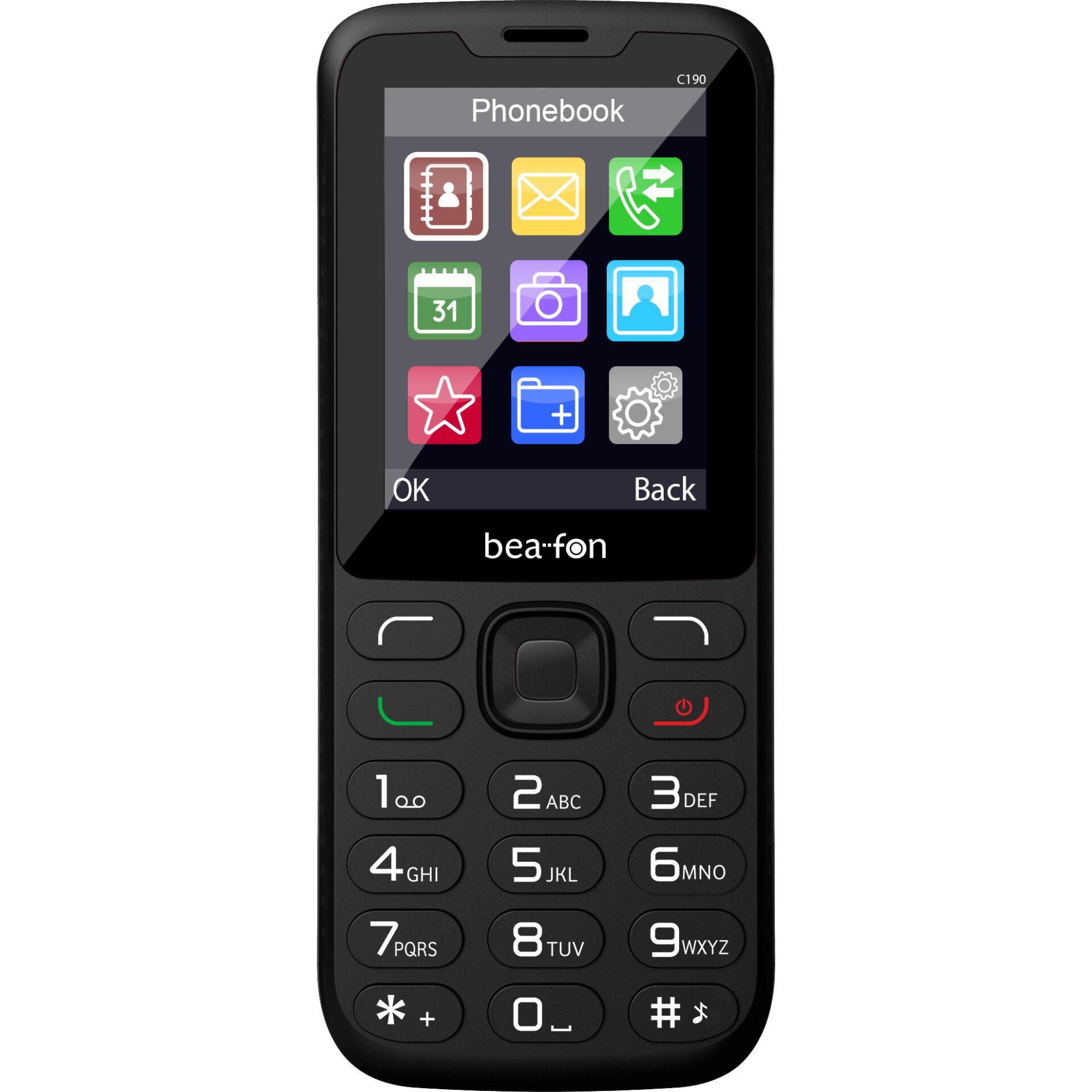 Smartphone, Bea-fon, Feature Phone, Touchscreen, Numerische Tasten]]} }```Oops formatting issue. Let's correct. Provide de and de identical? They want default_language: de and target_language: de both. So tags in German. Provide up to 5. Tags: