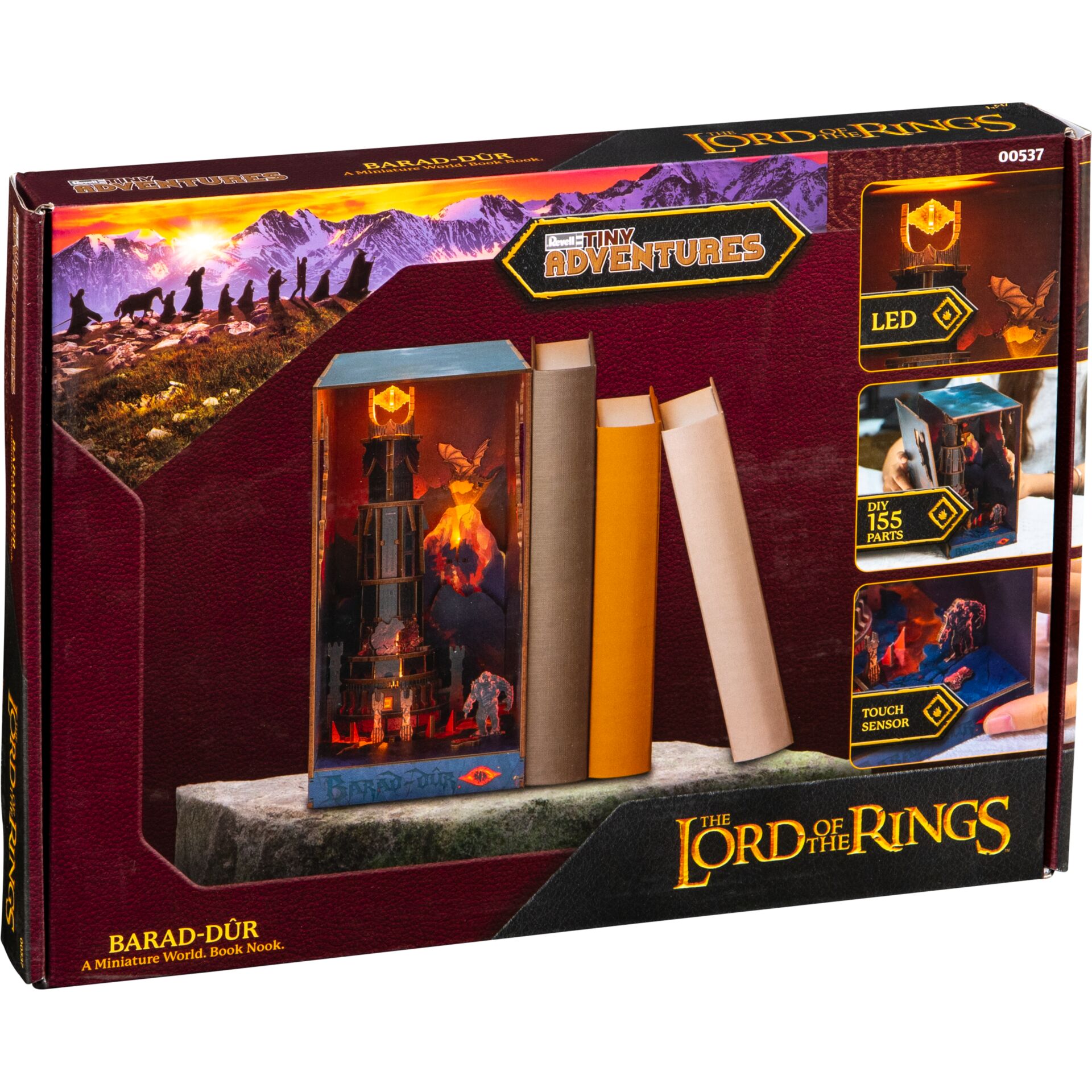 Der Herr der Ringe, Miniaturwelt, LED-Beleuchtung, Buch-Nische, Barad-dûr Puzzle