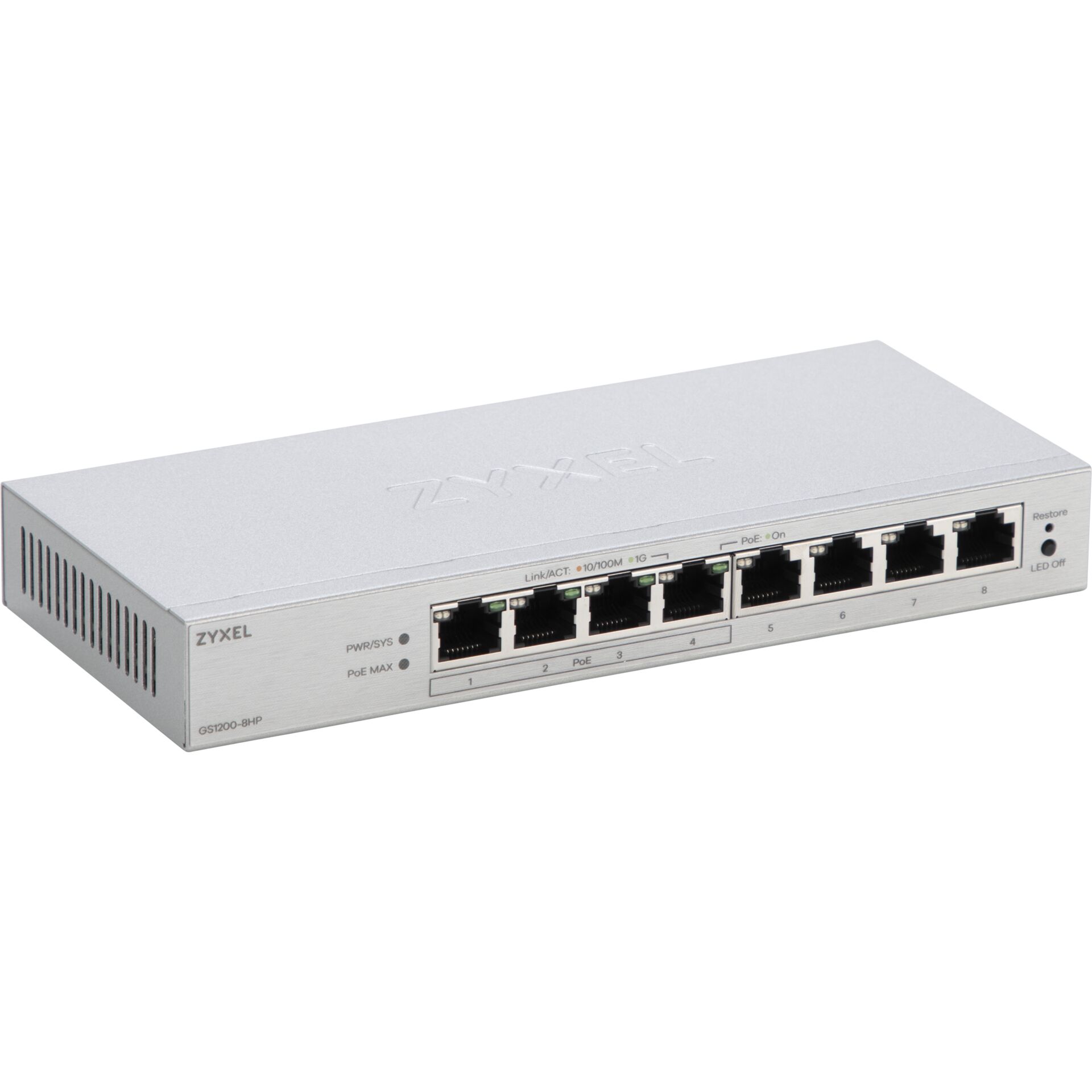 Schalter, Netzwerk-Switch, 8-Port, PoE, Rackmontierbar
