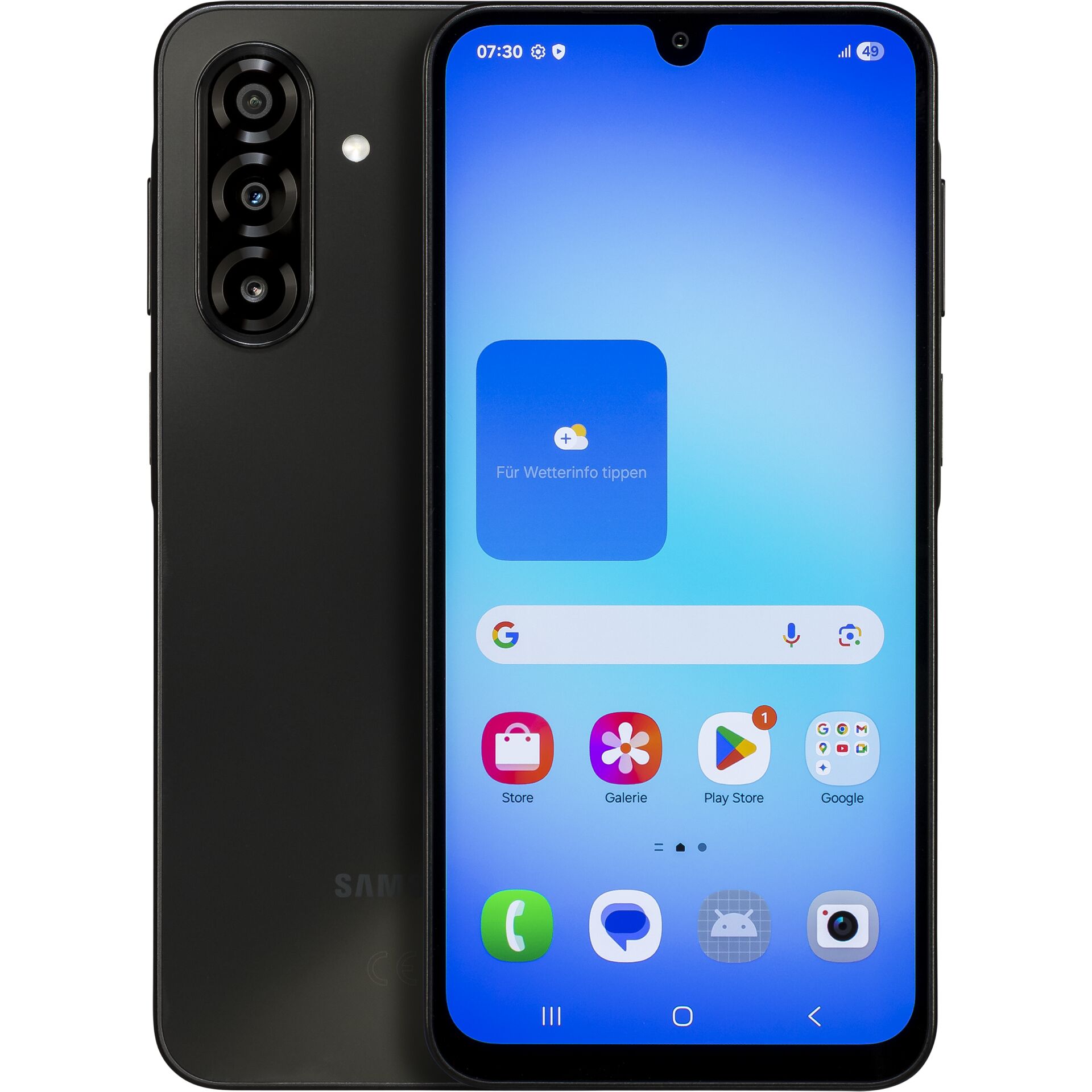 Smartphone, Dreifachkamera, Schwarz, Notch-Display, Android-Handy