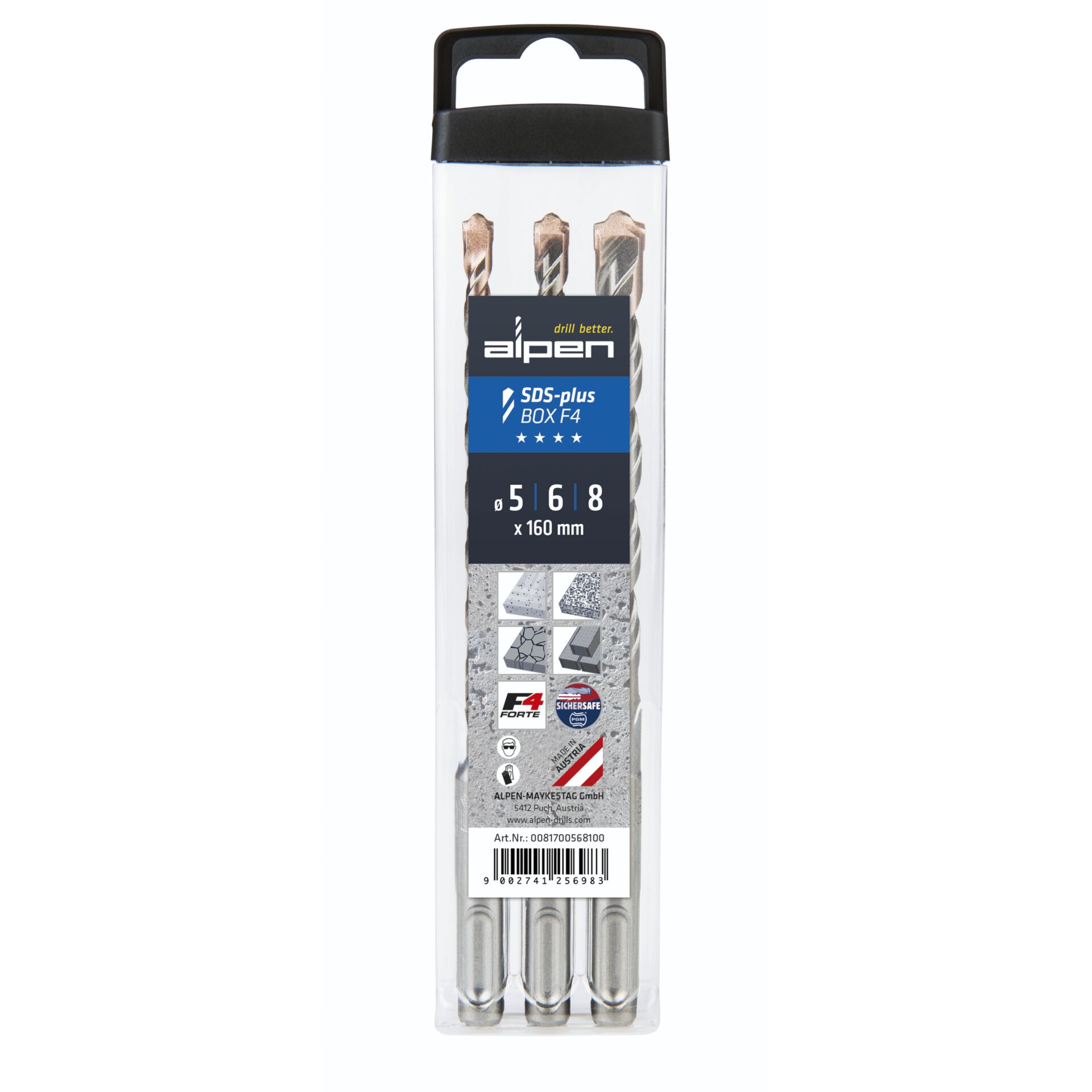 Alpen SDS+ F4 Box 3 tlg. 5-6-8x1  60