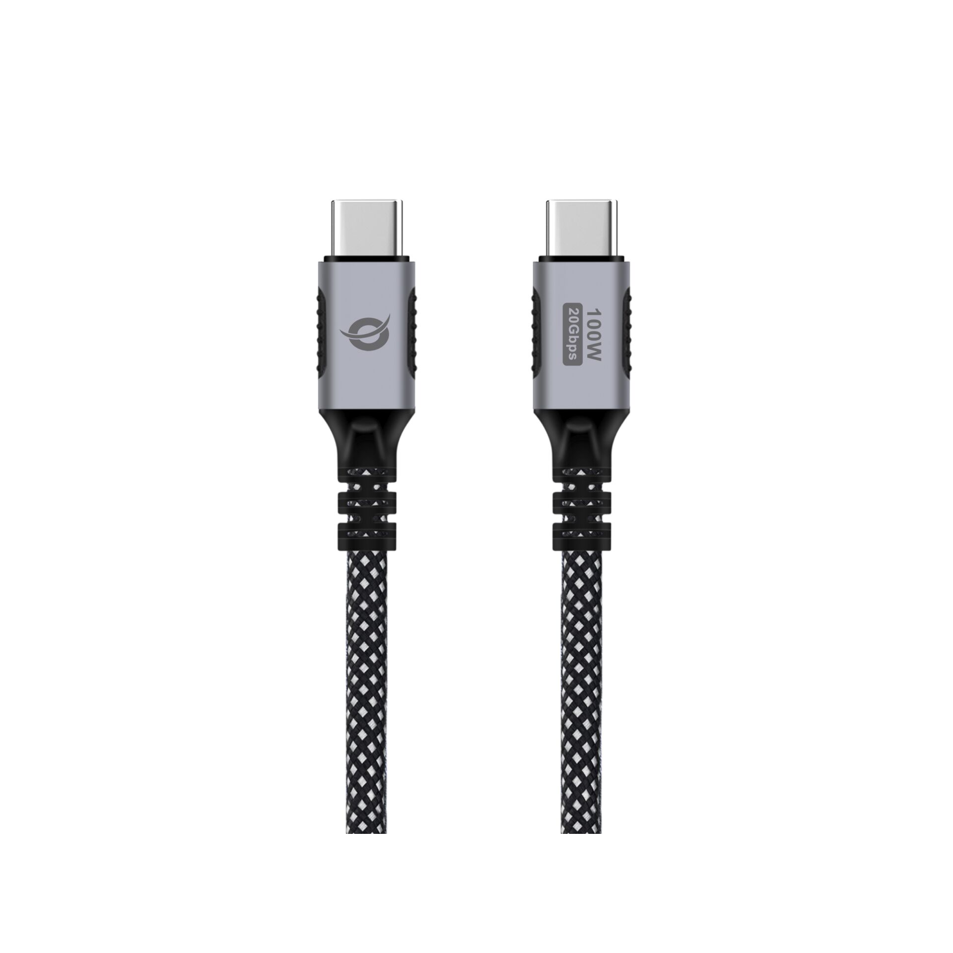 USB-C-Kabel,  geflochten,  Nylon,  100W,  Daten