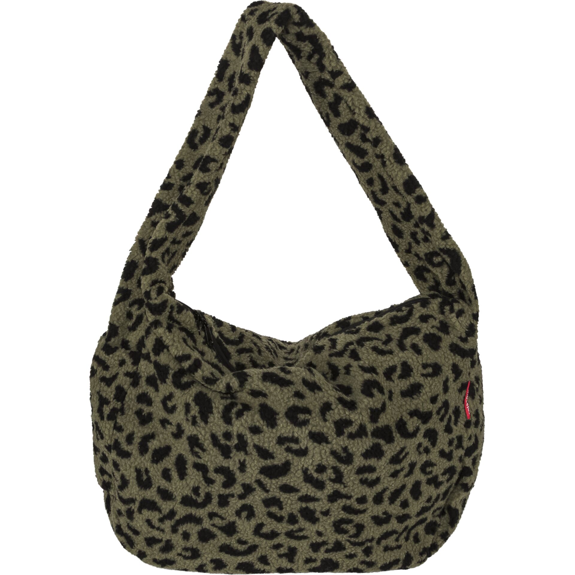 Tasche, Hobo, Leopardenprint, Animal-Print, Strukturstoff