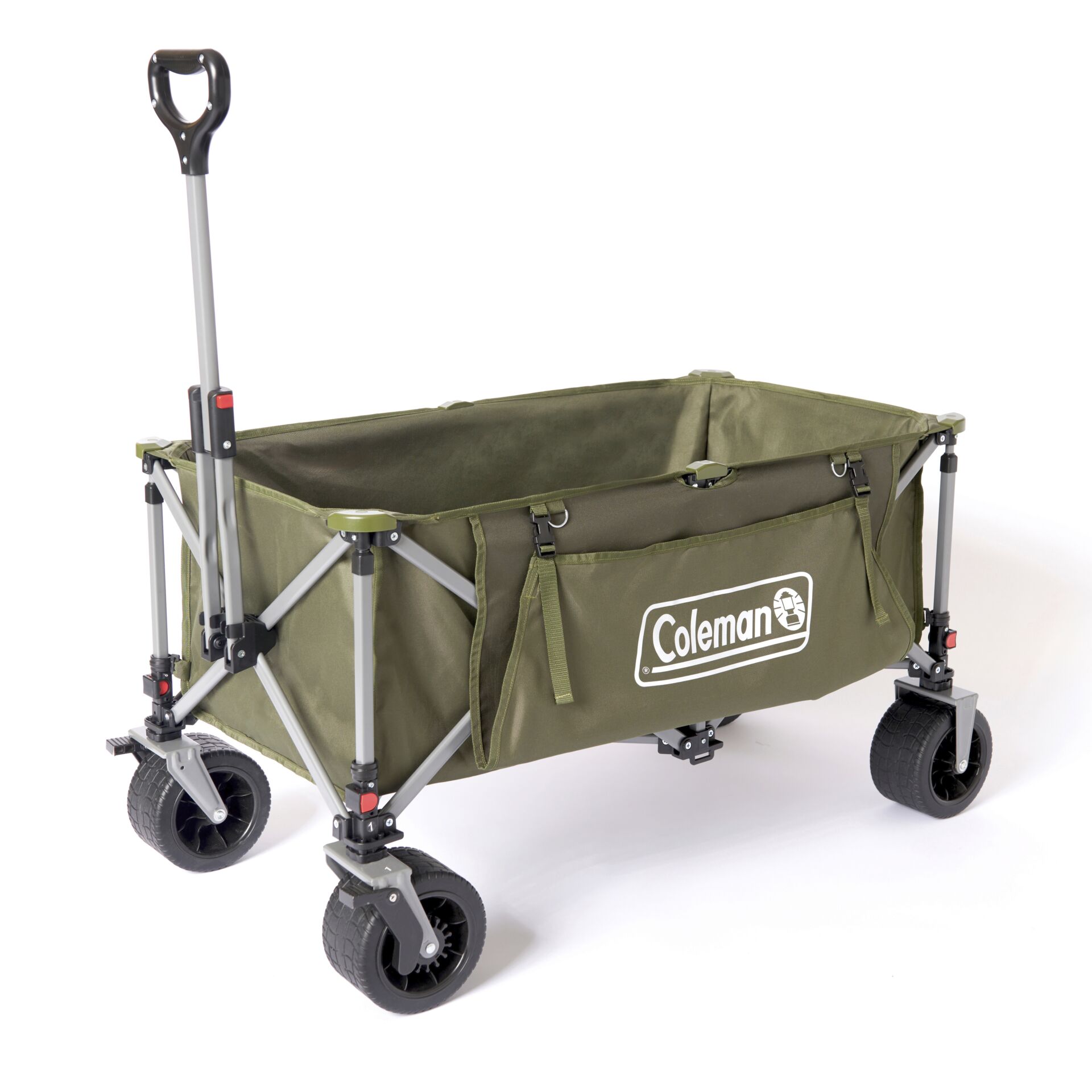 Campingwagen, Klappwagen, Grüner Stoff, Coleman Wagon, Ziehgriff