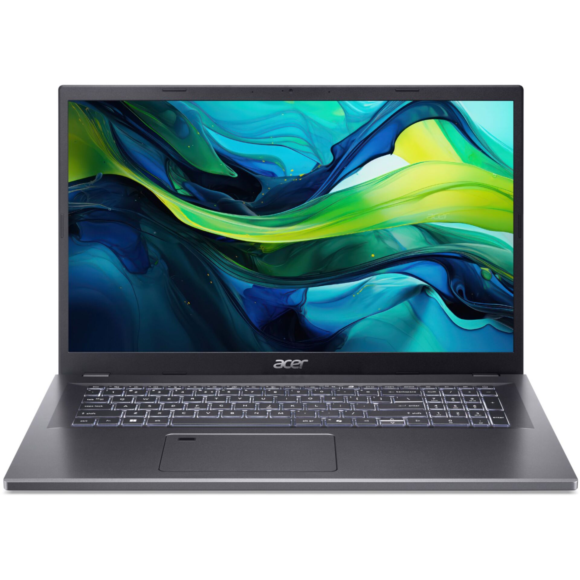 laptop, grau, tastatur, flach, schirm