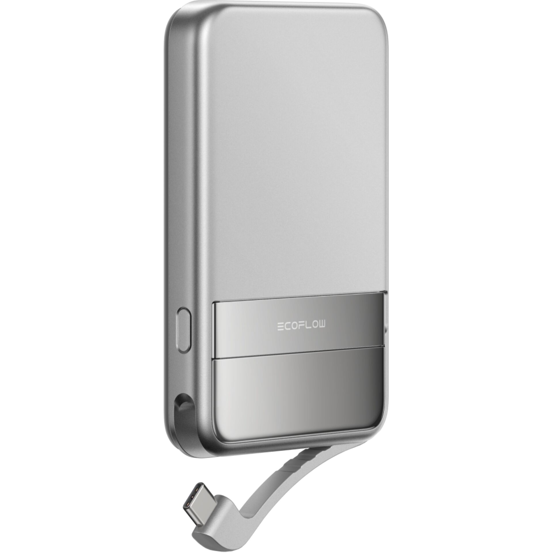 Powerbank, USB-C, Ladegerät, Metallisch, Schlank