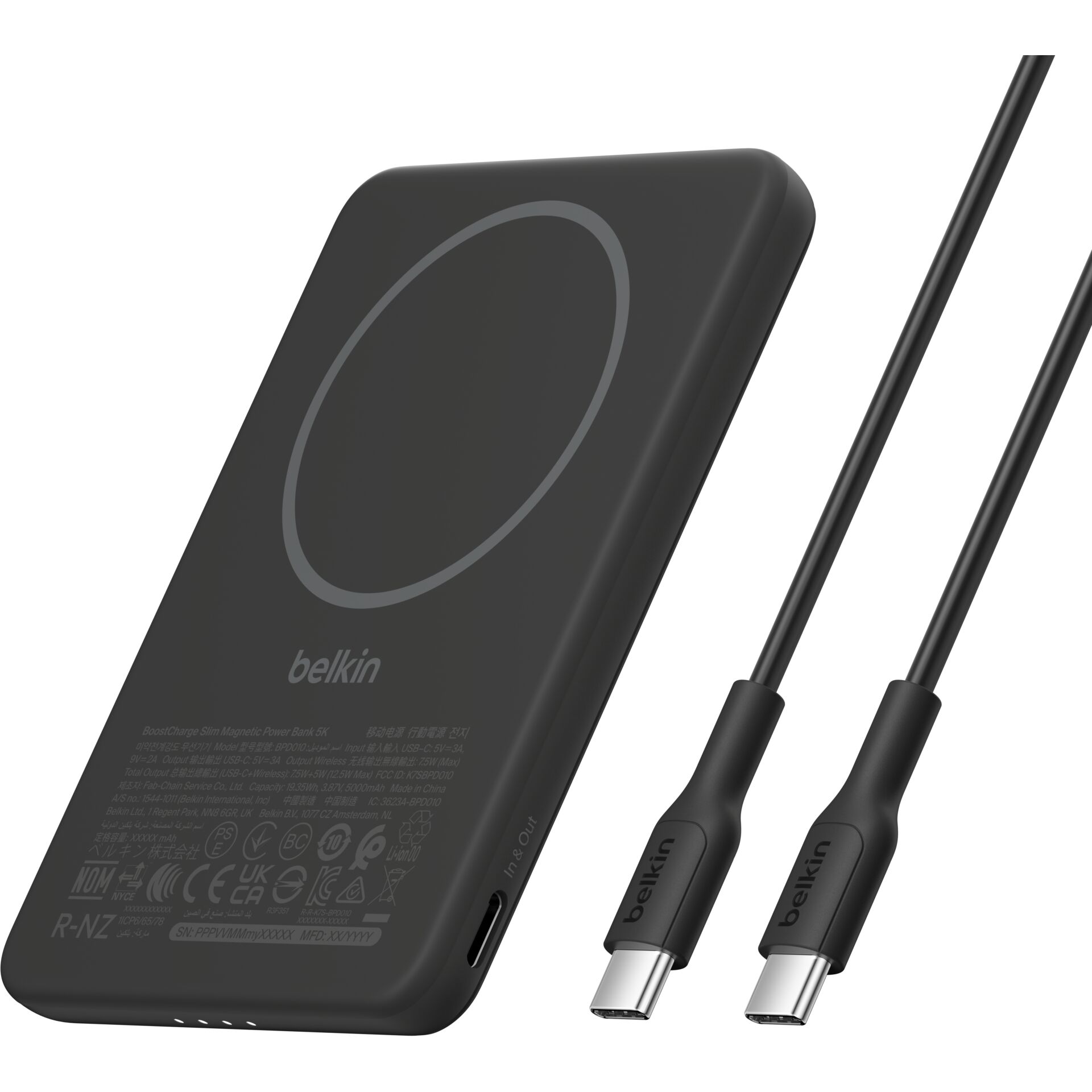 kabellose-ladeplatte, drahtloses-ladegerät, magnetische-ladeplatte, powerbank, usb-c-kabel