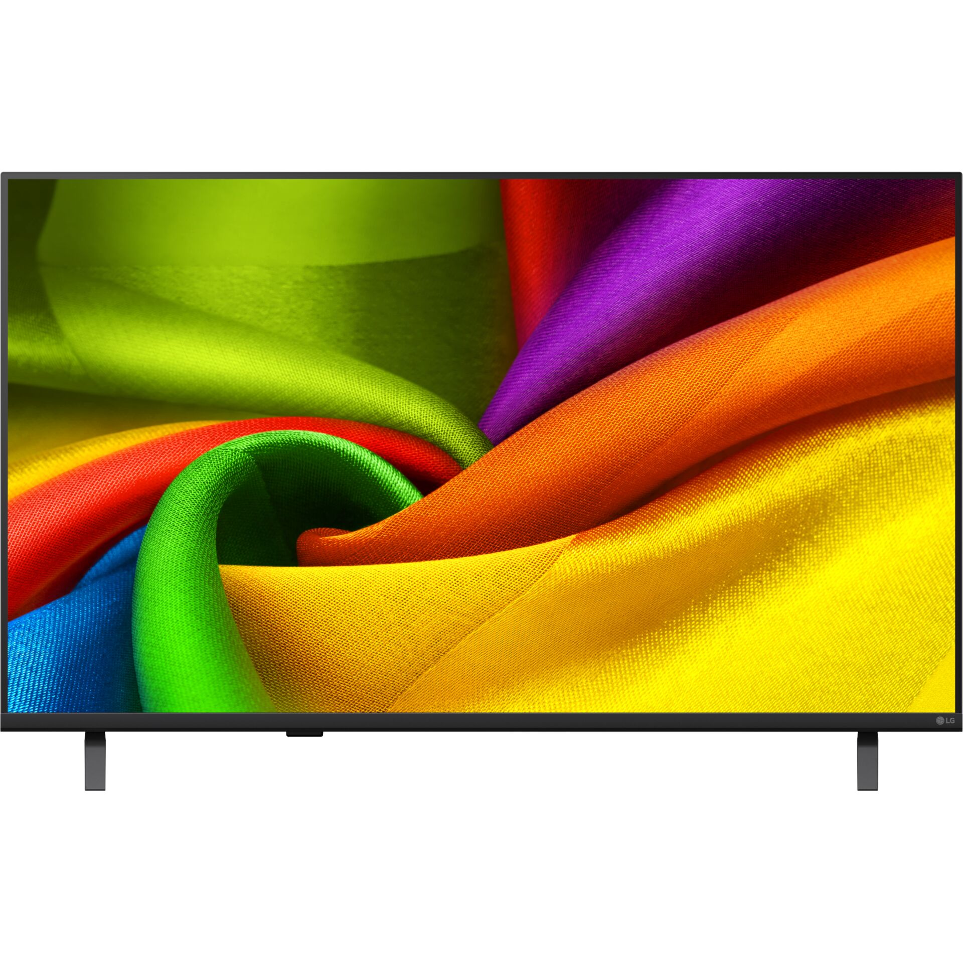 Fernseher, LED, flacher Bildschirm, Regenbogen Stoff, bunte Anzeige