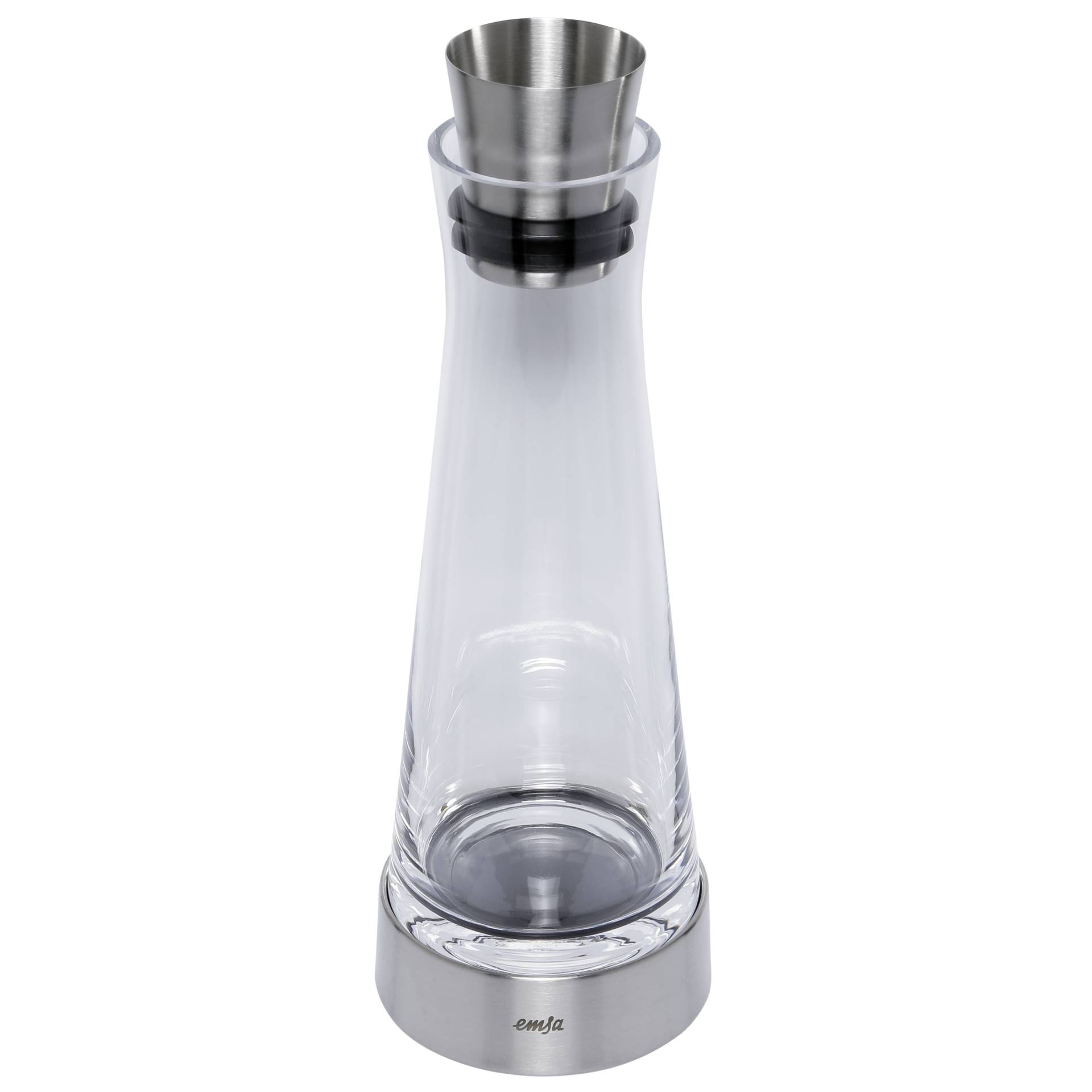 Glasvase, Wasserhahn?, Stielvase, Klarglas, Dekorvat