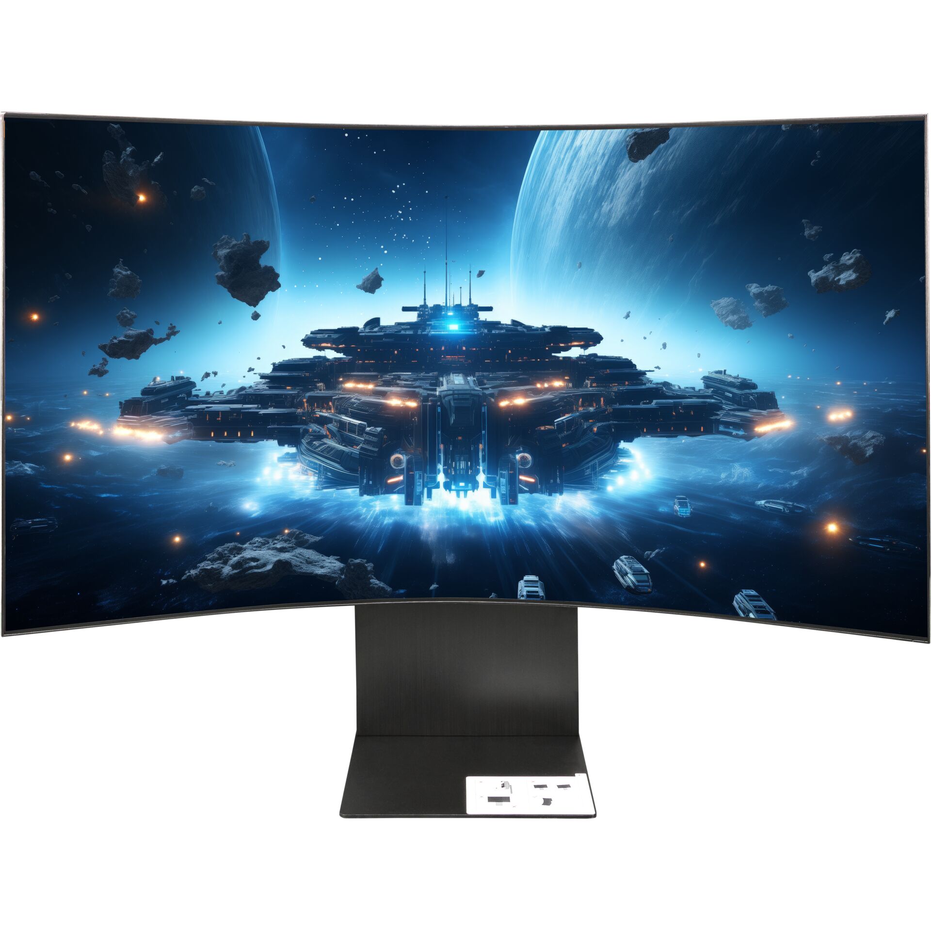 Computerausrüstung, Überwachen, Bildschirm, FERNSEHER, curved monitor, ultrawide, gaming display, space scene, USB-C?