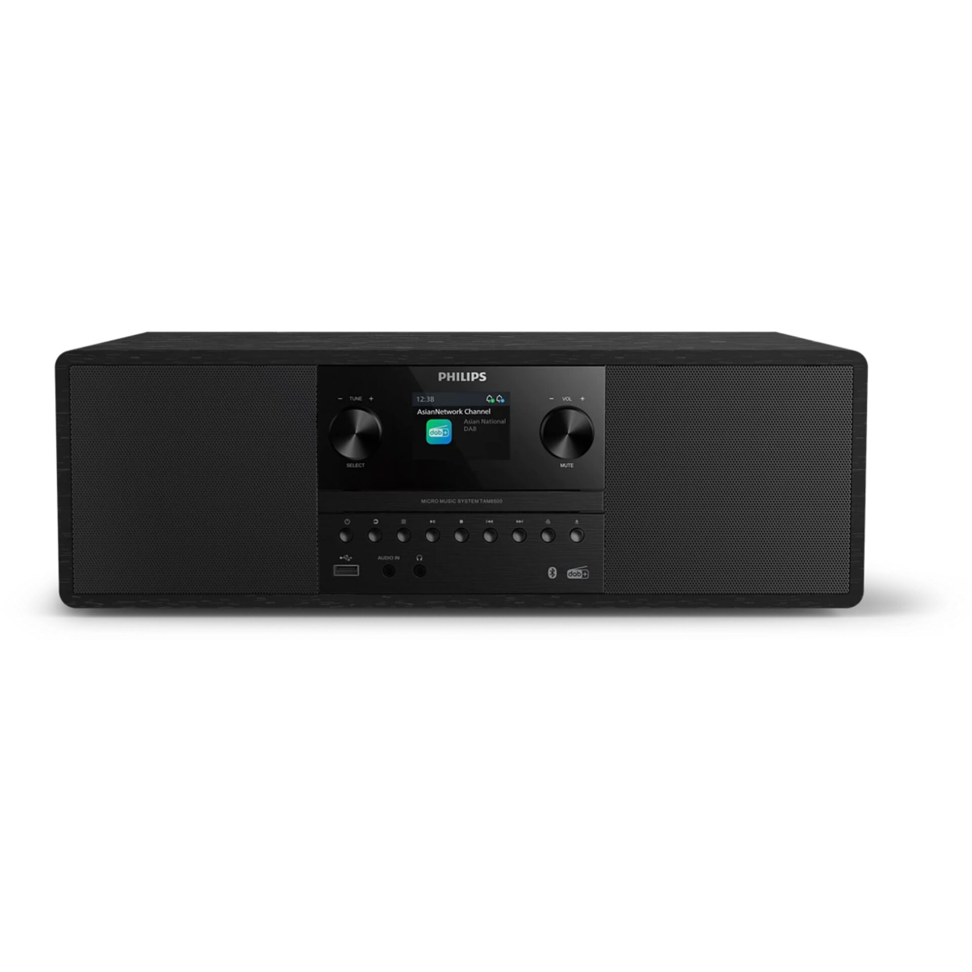 Stereoanlage, Hifi-System, Radioempfänger, Kassettenteil, Schwarz
