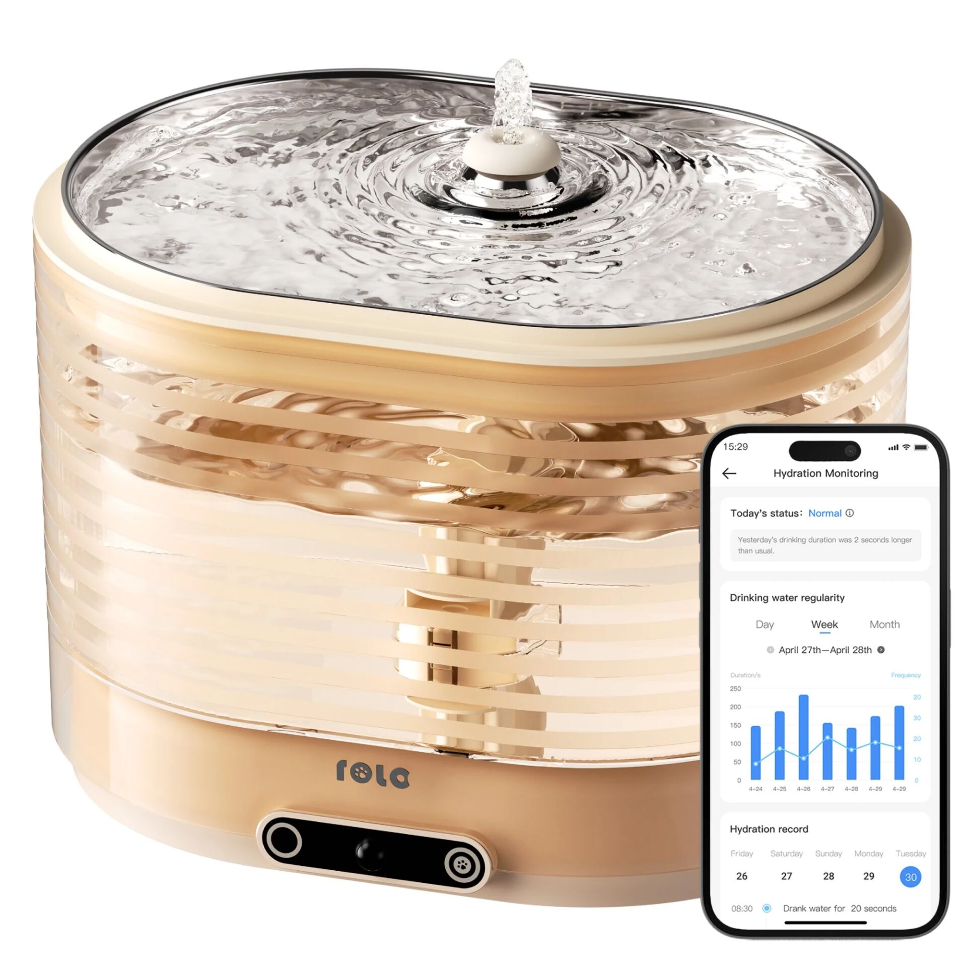 Wasserautomat, Trinkwasserspender, Beckenfros, Hydration-System, Smart-Wasserspender