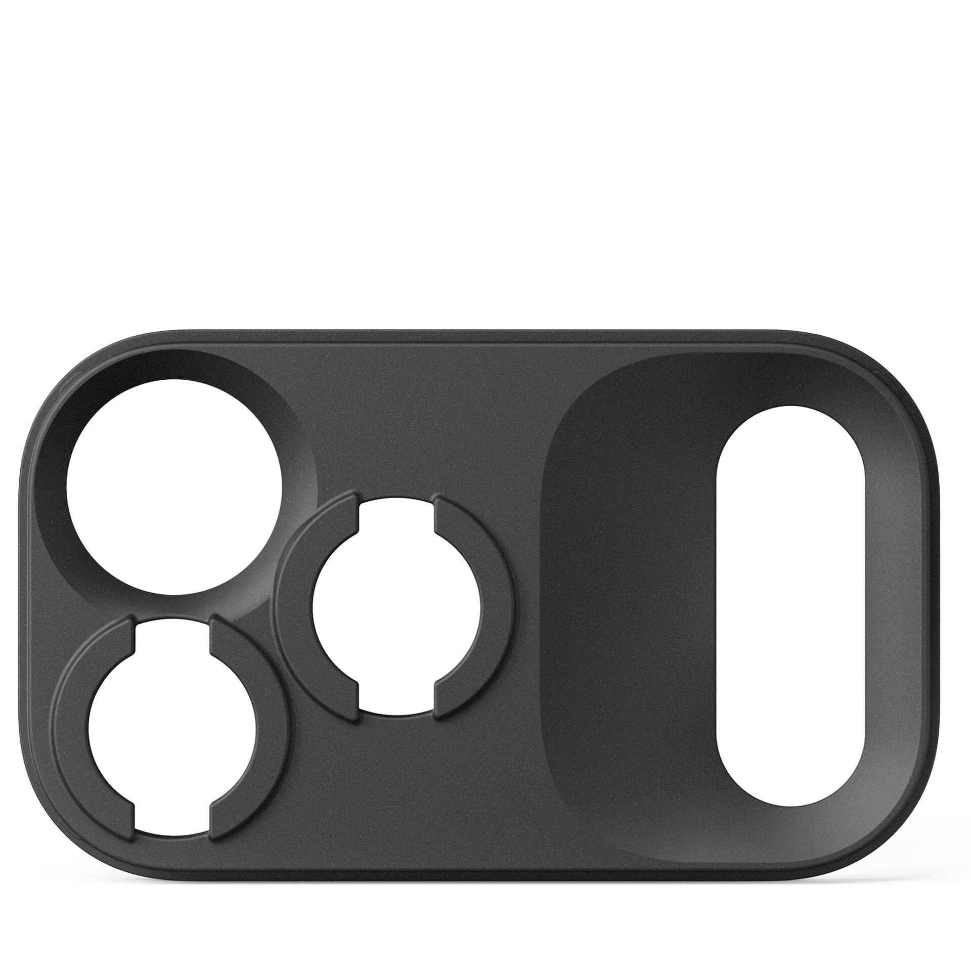 hardshell case, phone stand, camera lens openings, black, silicone-like