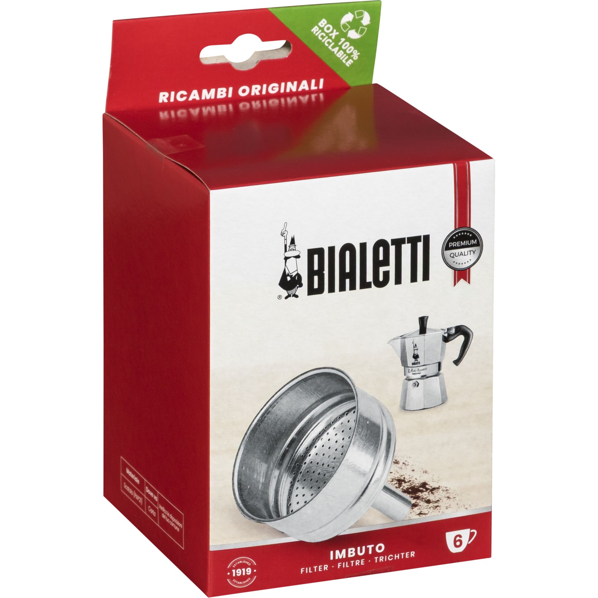 Kaffeemaschinen-Filter, Imbuto, Filterschüssel, Kaffeekocher Zubehör, Bialetti