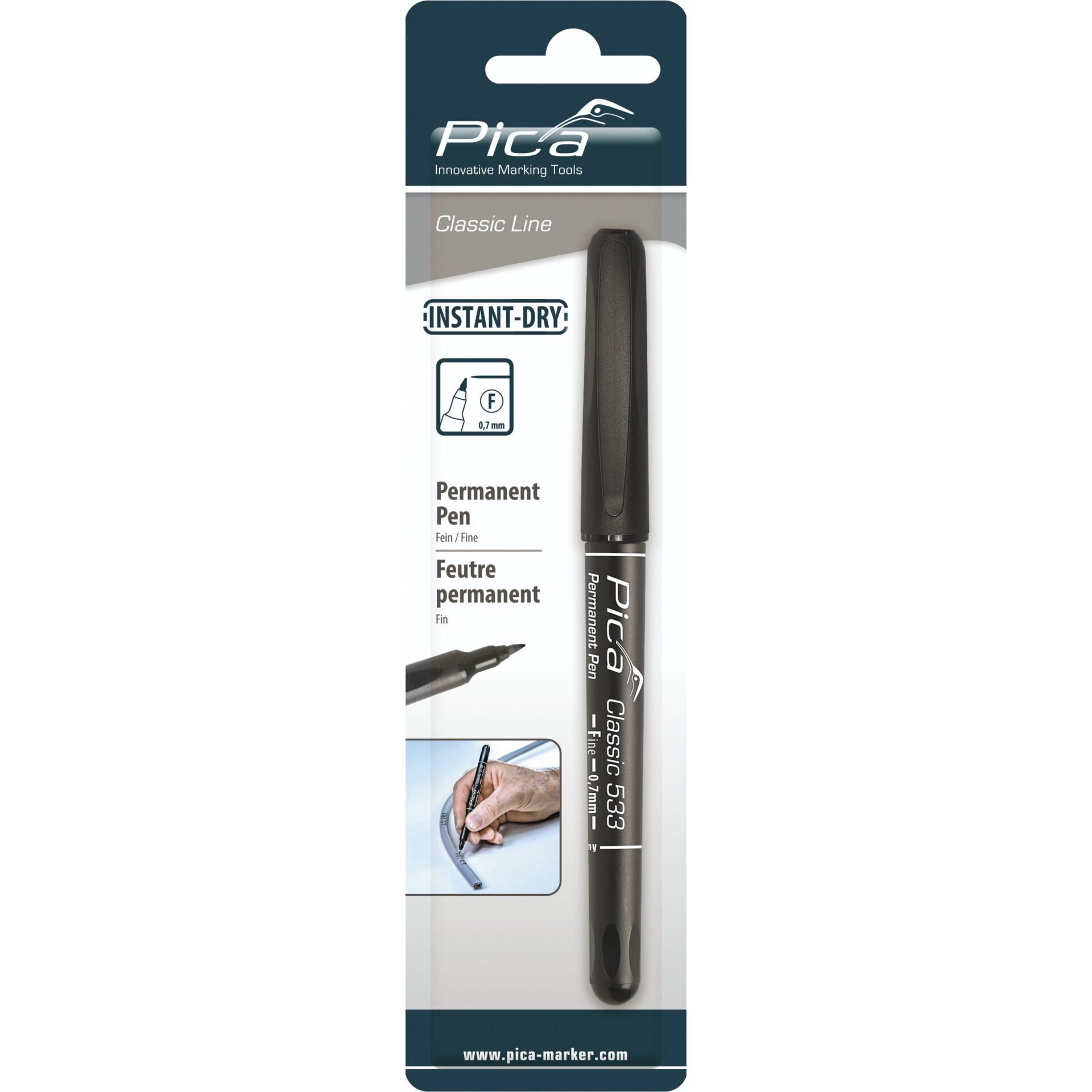 Pica Permanent-Pen, 0,7mm  schwarz / SB