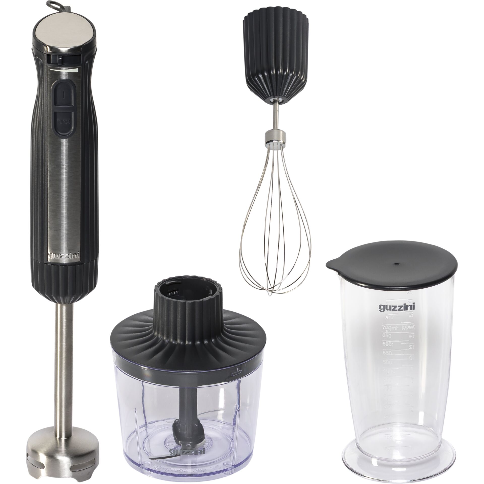 Stabmixer, Pürierstab, Schüsselrührer, Mixbehälter, Aufsatzset