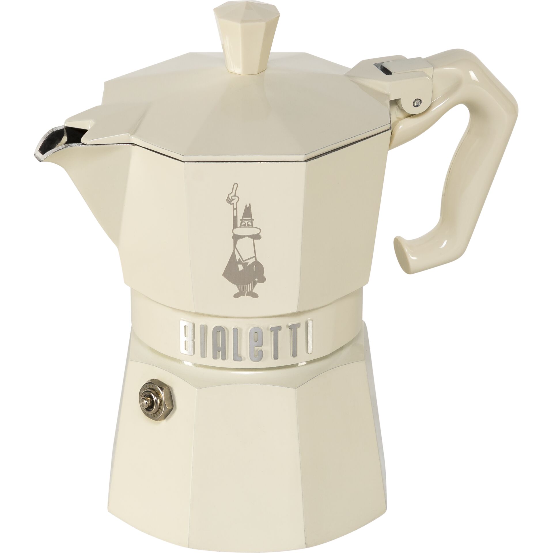 Kaffeemaschine, Espressokocher, Kopfform, Beige, Bialetti