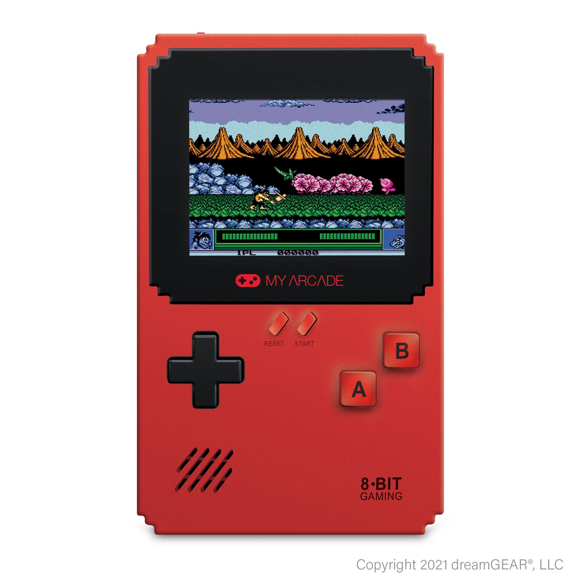 Handheld, Retro-Konsole, Rot, A/B-Tasten, 8-Bit-Gaming