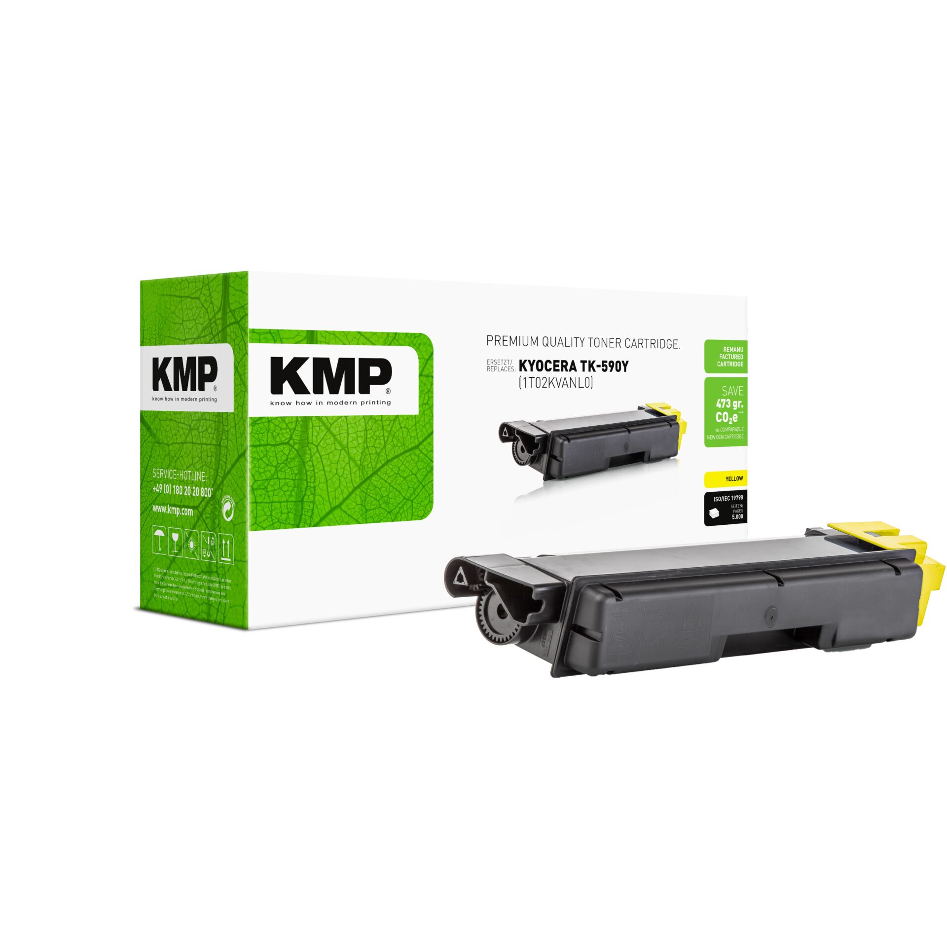 Adapter, Elektronik, Computer-Ausrüstung, Computerausrüstung, Tonerpatrone, Kyocera TK-590Y, Gelb Toner, Drucker Zubehör, KMP Verpackung