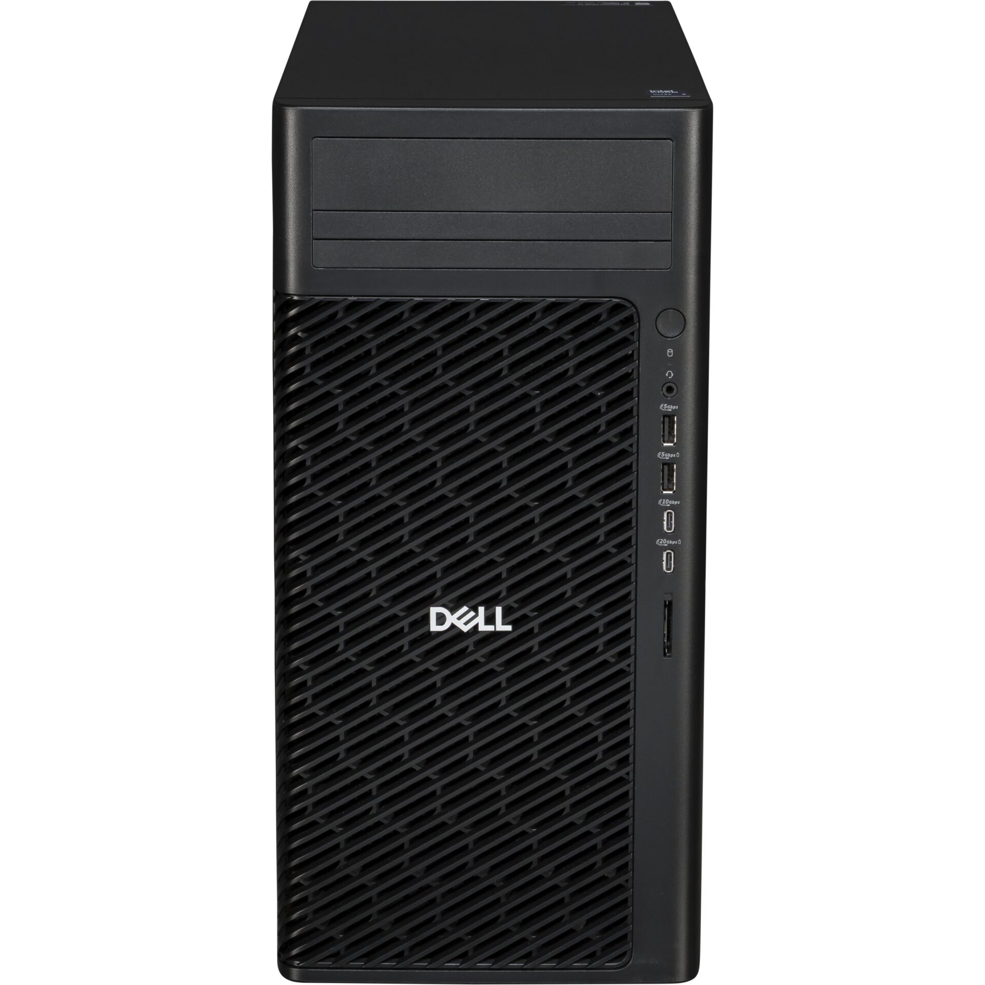 Dell Desktop, Turmgehäuse, Schwarz, Frontpanel, gittermuster