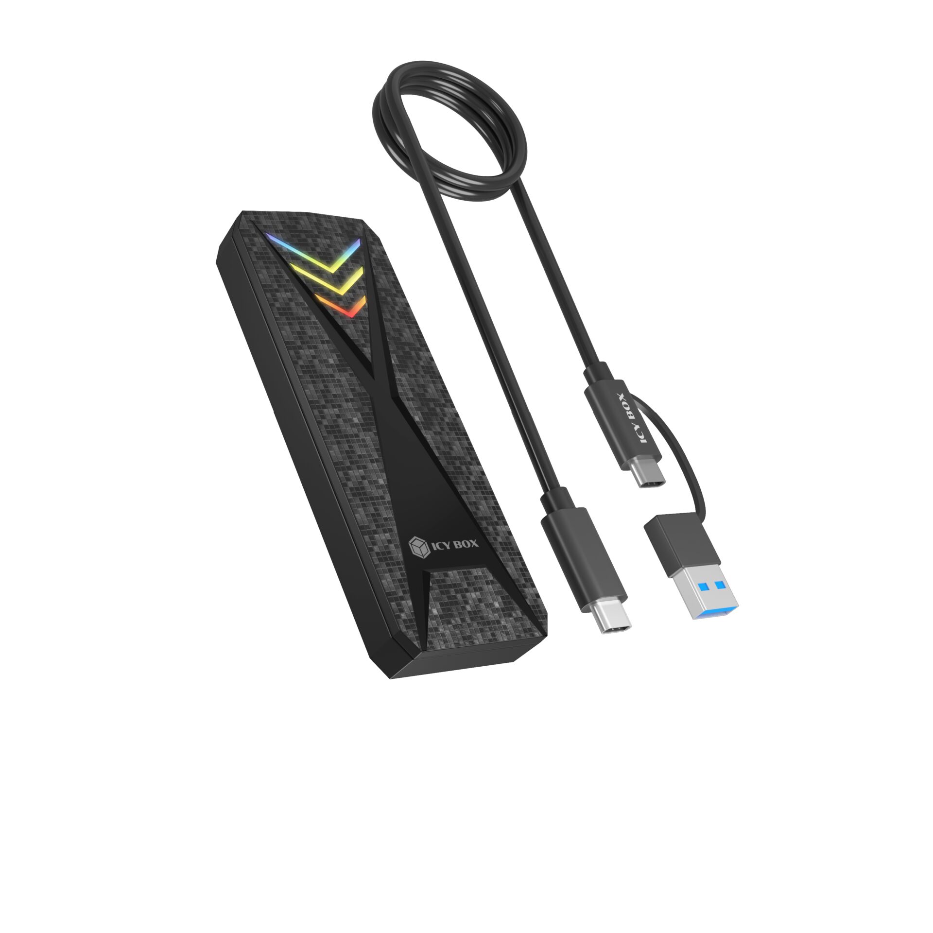 USB-C-Adapter, USB-C zu USB-A, USB-C-Hub, externer Adapter, LED-Akzente