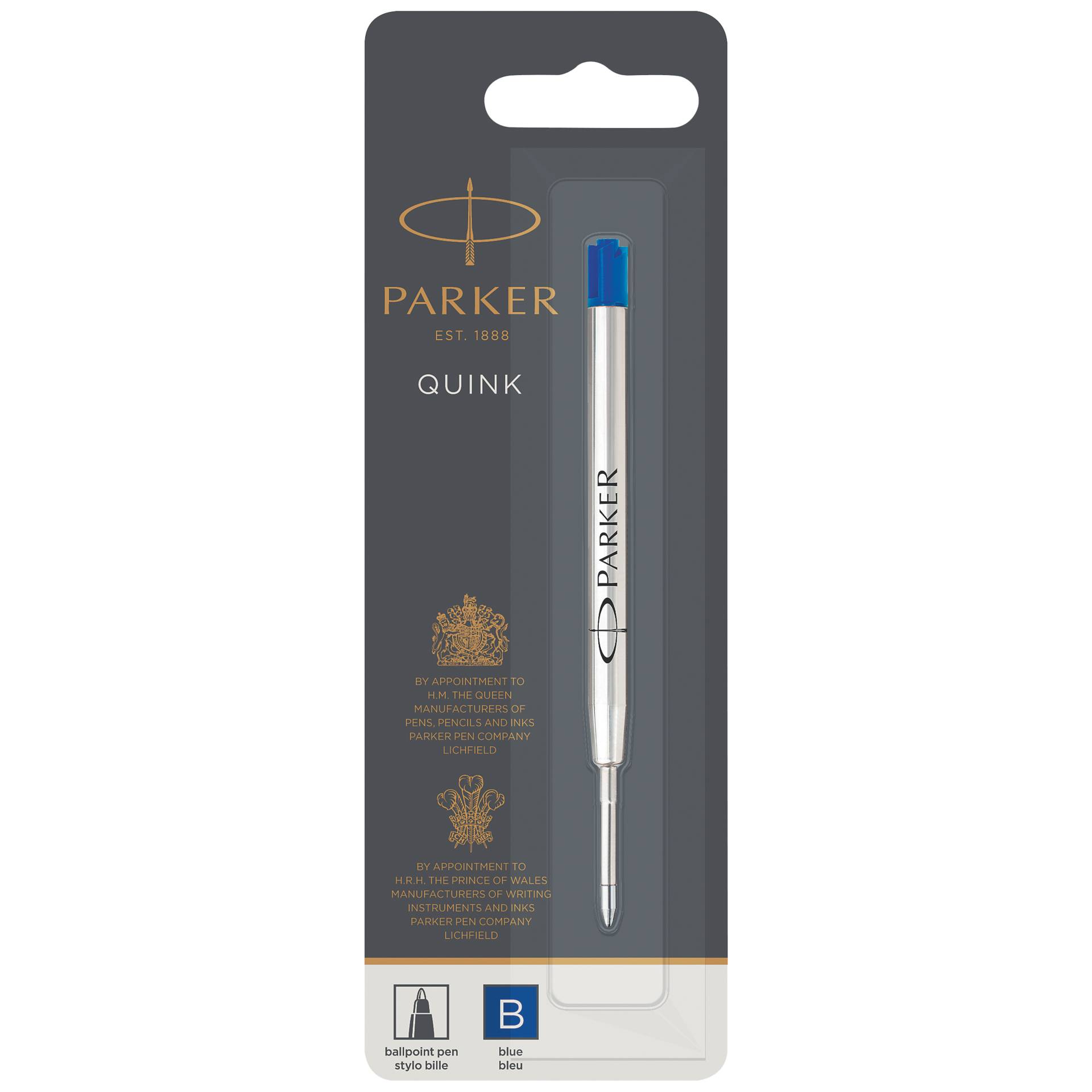 Parker Quinkflow Mine B blau  Kugelschreiber (Blister)
